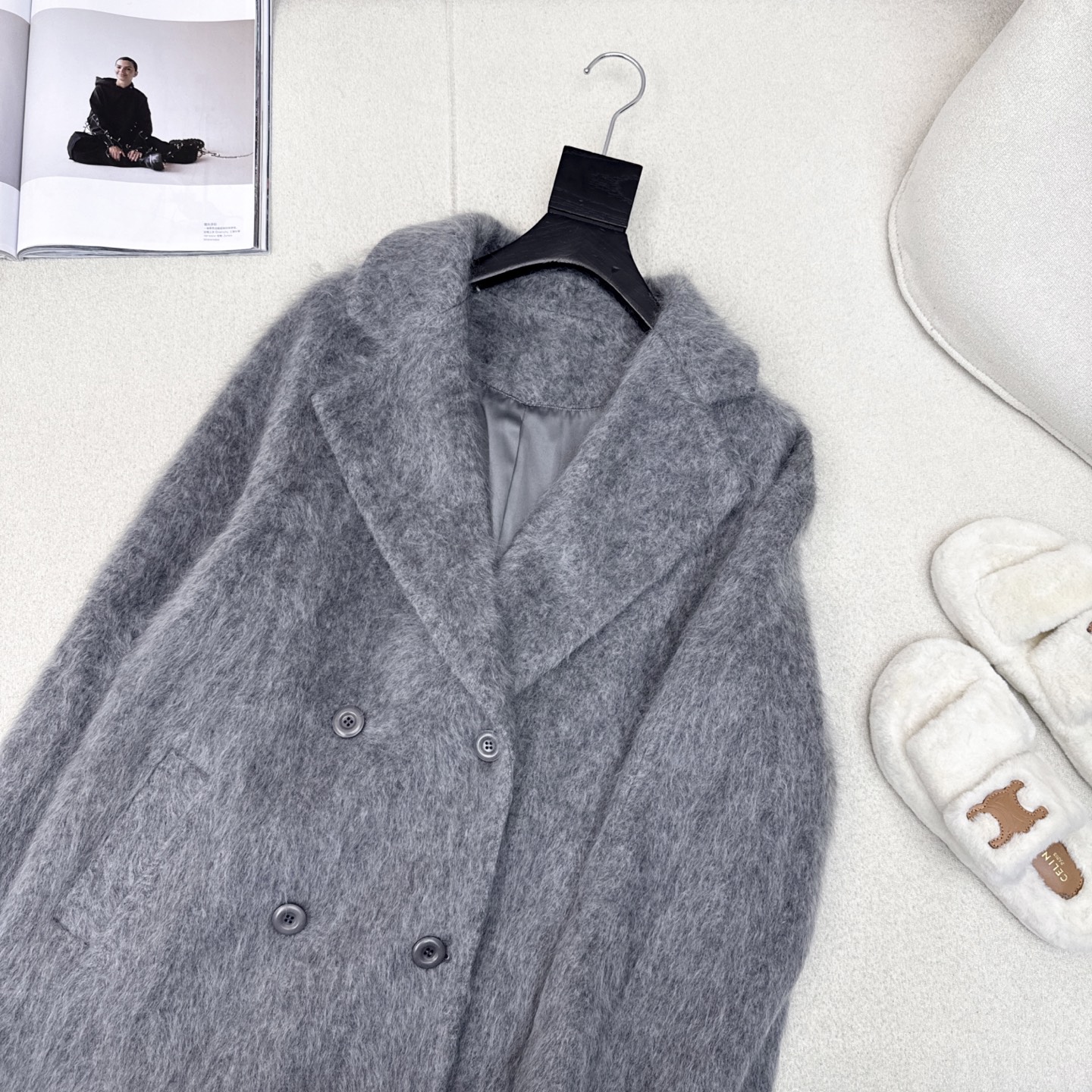 爆单款 Max 25Ss————秋冬最新款极简高级中长款大衣 🩶气质感在线 简约时髦不失设计感 西装翻领