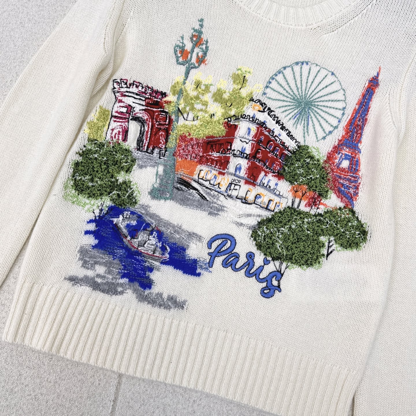 CD 25Ss————秋冬最新款印花图案刺绣羊绒毛衣🤍进口百分百羊绒纱线质量超赞 瑞士机满幅重工多色定位