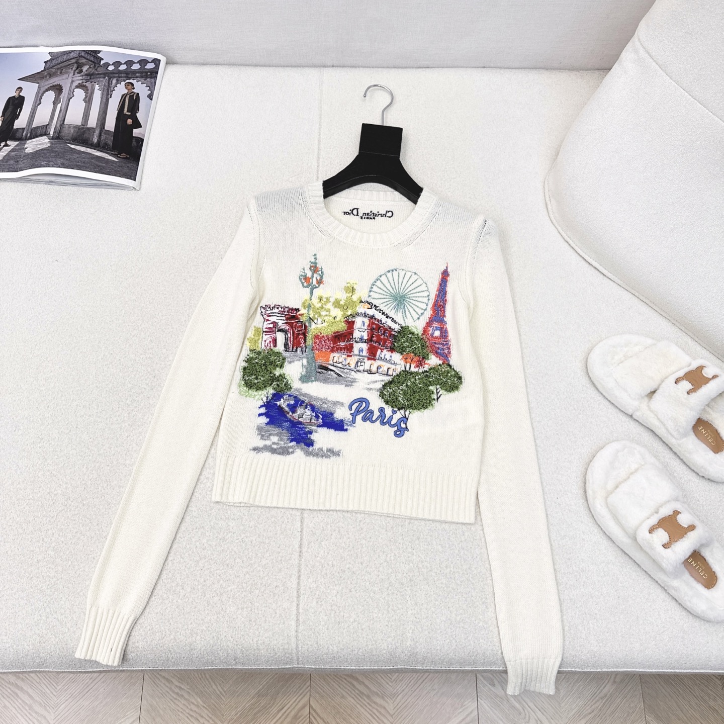 CD 25Ss————秋冬最新款印花图案刺绣羊绒毛衣🤍进口百分百羊绒纱线质量超赞 瑞士机满幅重工多色定位