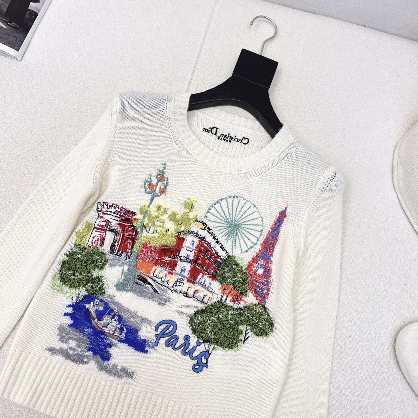 CD 25Ss————秋冬最新款印花图案刺绣羊绒毛衣🤍进口百分百羊绒纱线质量超赞 瑞士机满幅重工多色定位