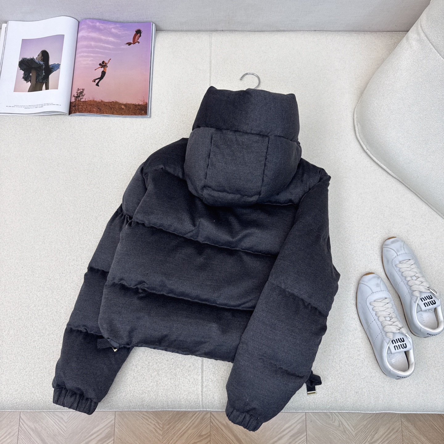独家首发 原单品质 Max 25Ss———秋冬最新款简约毛呢短款连帽羽绒服 🖤经典立体H版型剪裁 经典时