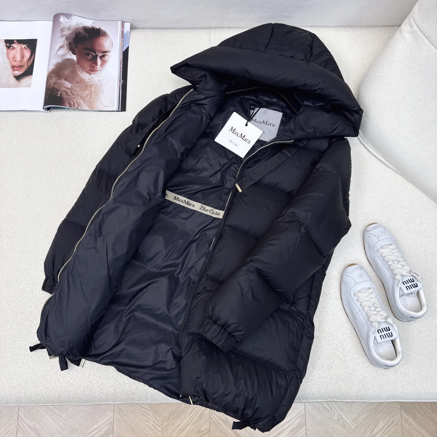 独家首发 原单品质 Max 25Ss———秋冬最新款简约连帽中长款羽绒服🖤经典立体H版型剪裁 经典时髦又