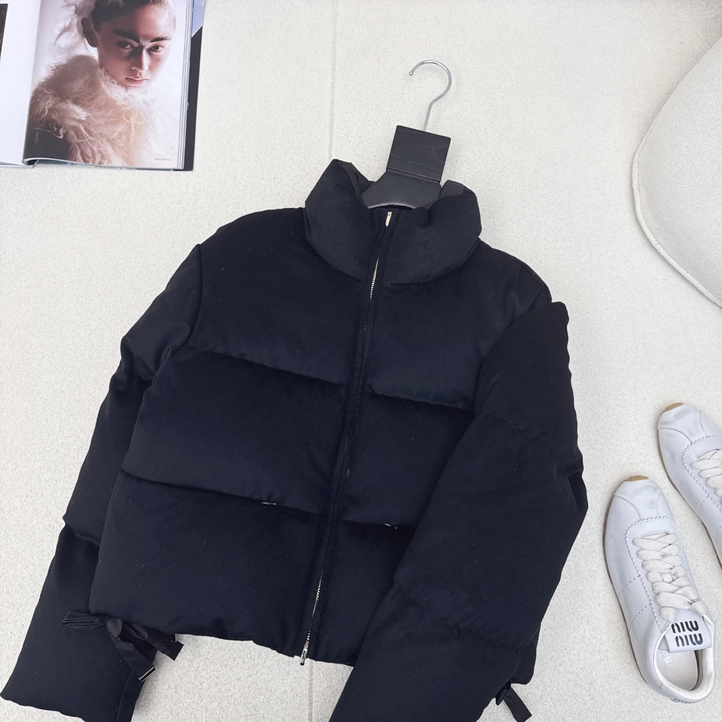 独家首发 原单品质 Max 25Ss———秋冬最新款简约立领毛呢短款连帽羽绒服 🖤经典立体H版型剪裁 经