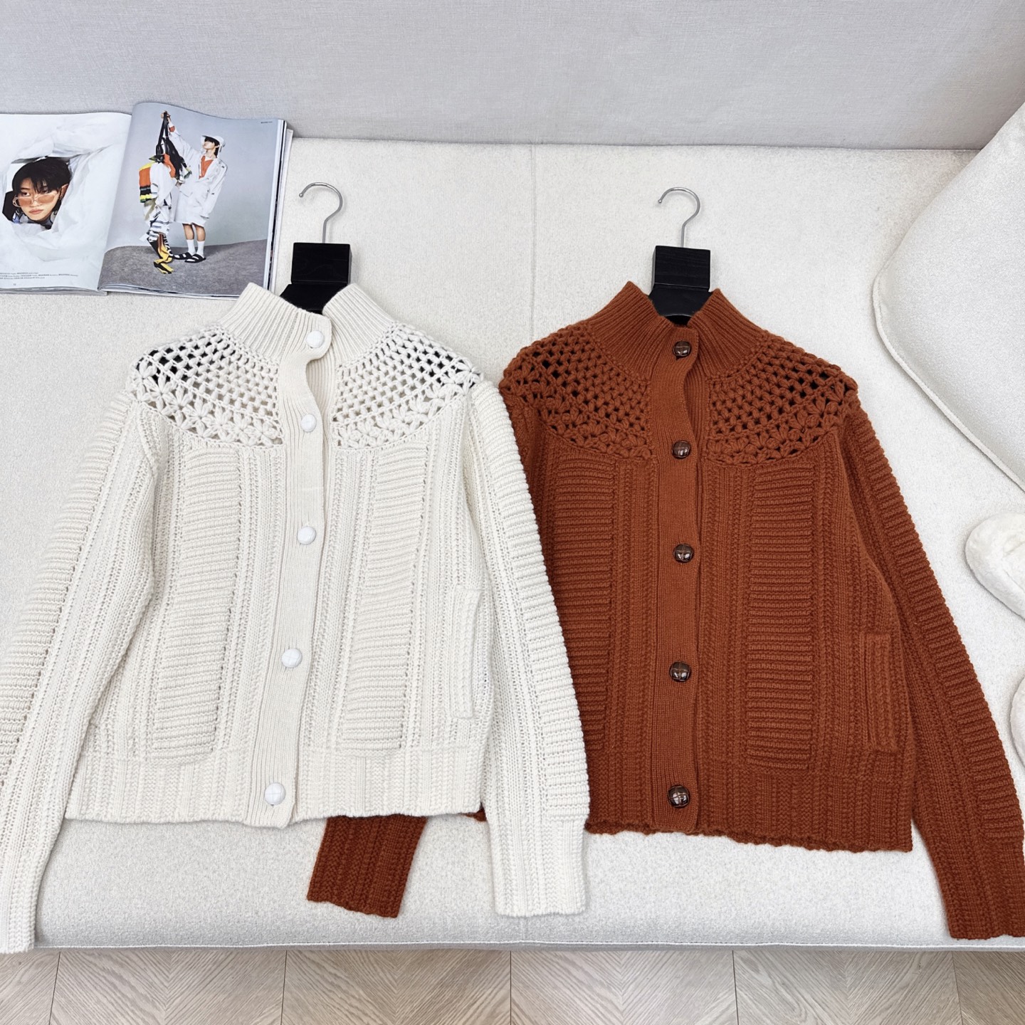 高端品质控必入 RL 25Ss————秋冬最新款老钱风穿搭紫标高定羊绒开衫外套🤎老钱风穿搭 复古木扣装饰