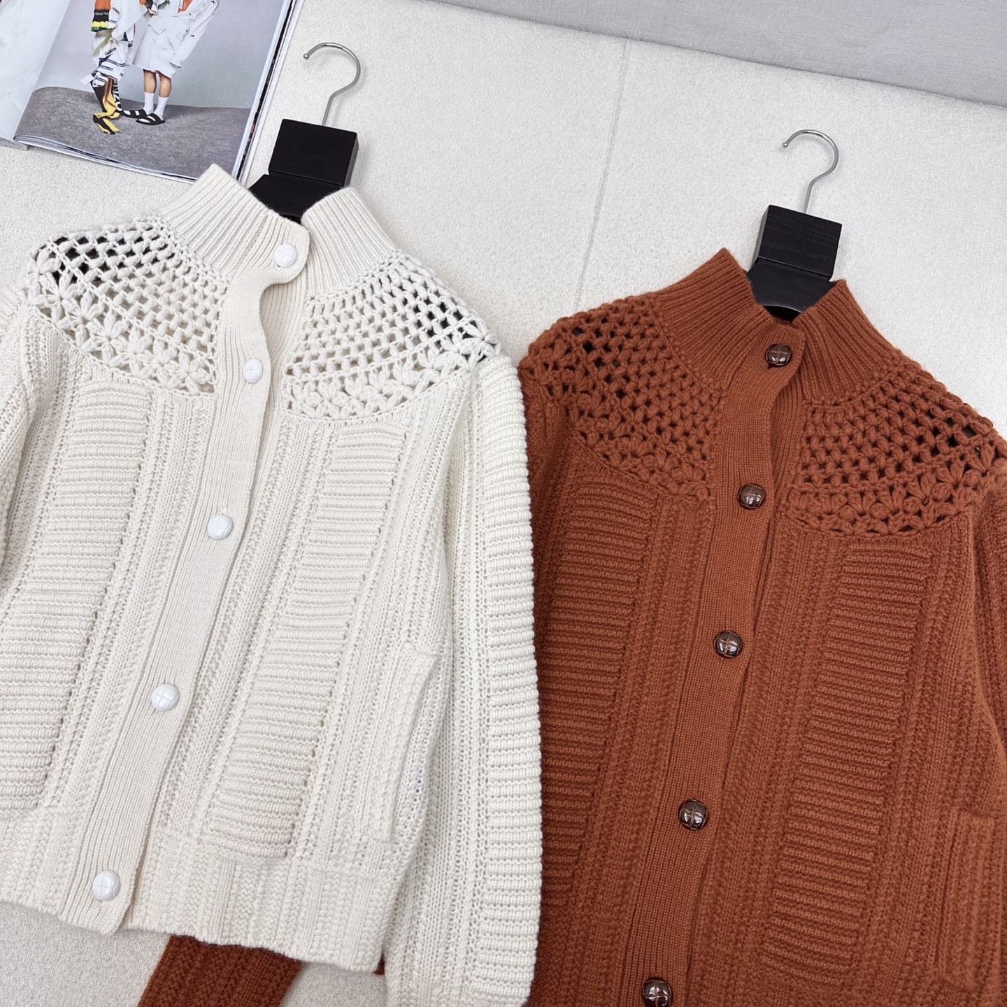 高端品质控必入 RL 25Ss————秋冬最新款老钱风穿搭紫标高定羊绒开衫外套🤎老钱风穿搭 复古木扣装饰