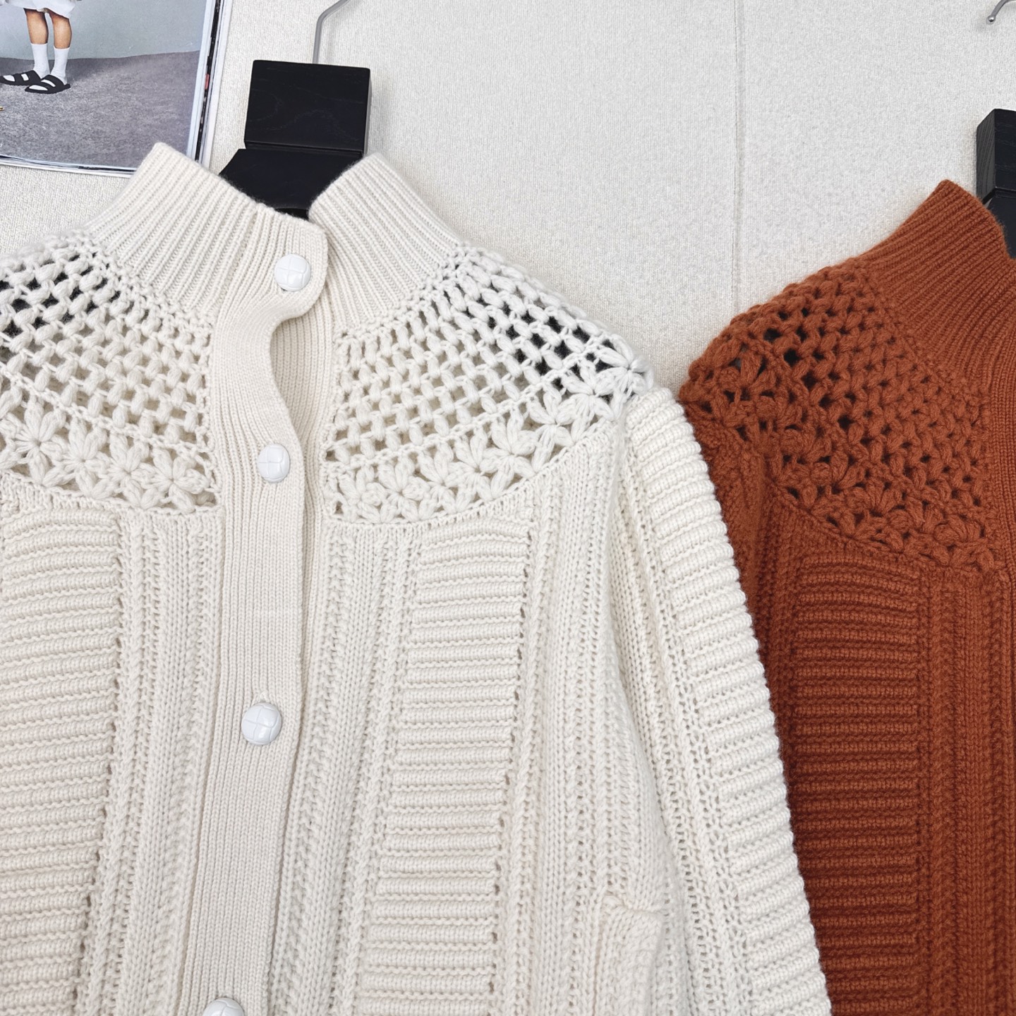 高端品质控必入 RL 25Ss————秋冬最新款老钱风穿搭紫标高定羊绒开衫外套🤎老钱风穿搭 复古木扣装饰