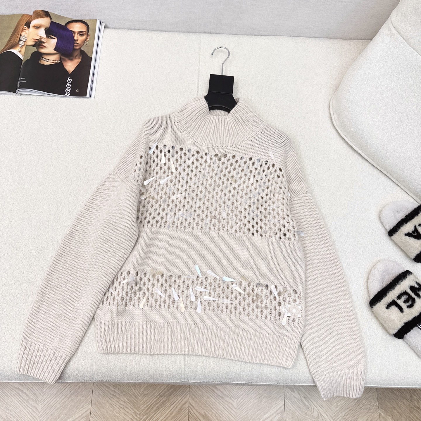 独家首发 Bc 25Ss————秋冬最新款超重工的纯手工水滴珠片羊绒毛衣🤎高智感穿搭 进口羊绒纱线定位编