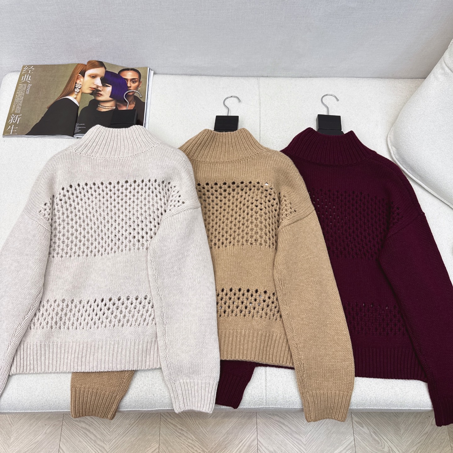 独家首发 Bc 25Ss————秋冬最新款超重工的纯手工水滴珠片羊绒毛衣🤎高智感穿搭 进口羊绒纱线定位编