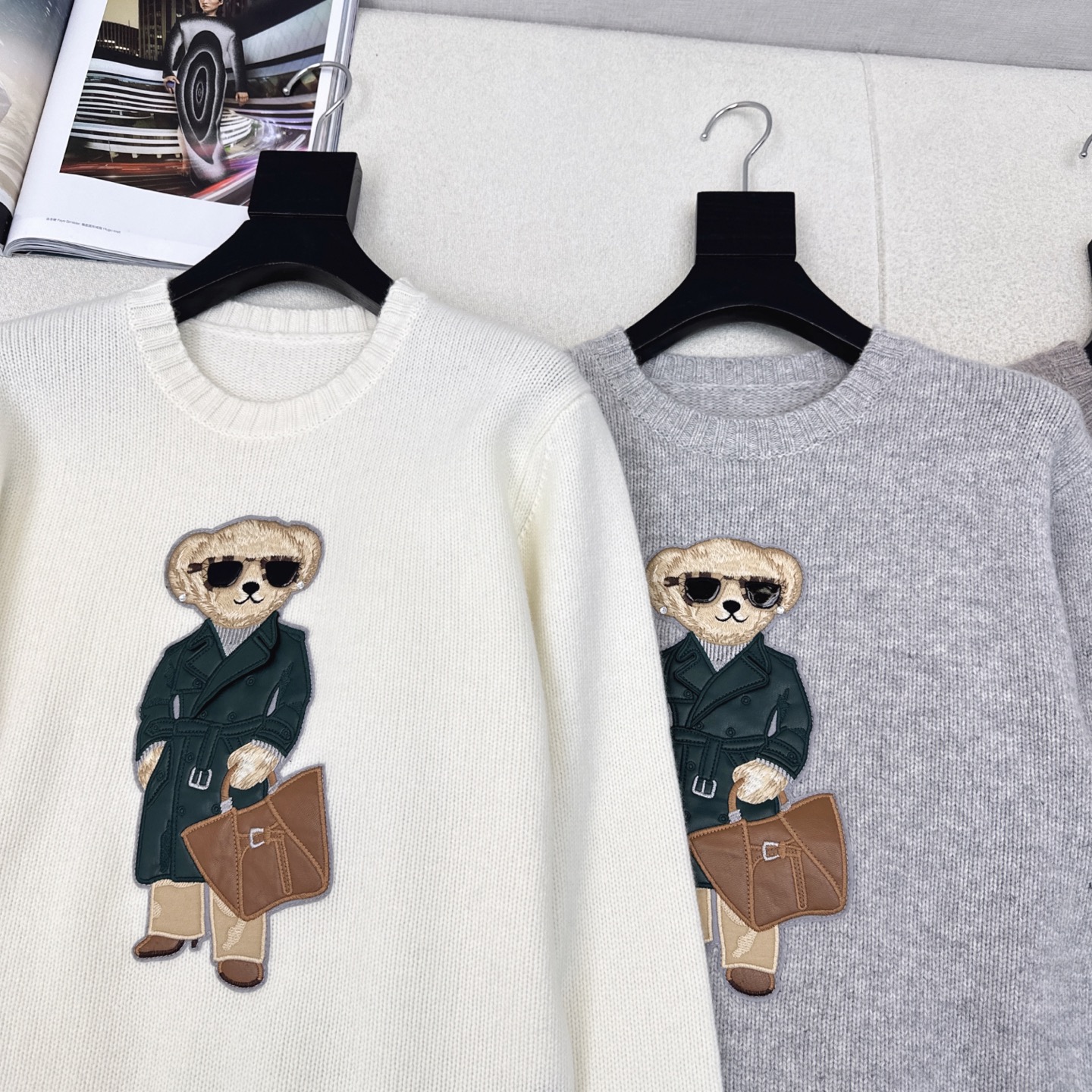 独家首发 RL 25Ss————秋冬最新款穿绿色皮风衣的小熊毛衣 🤍美式穿搭 品质控必入 认准我家进口9