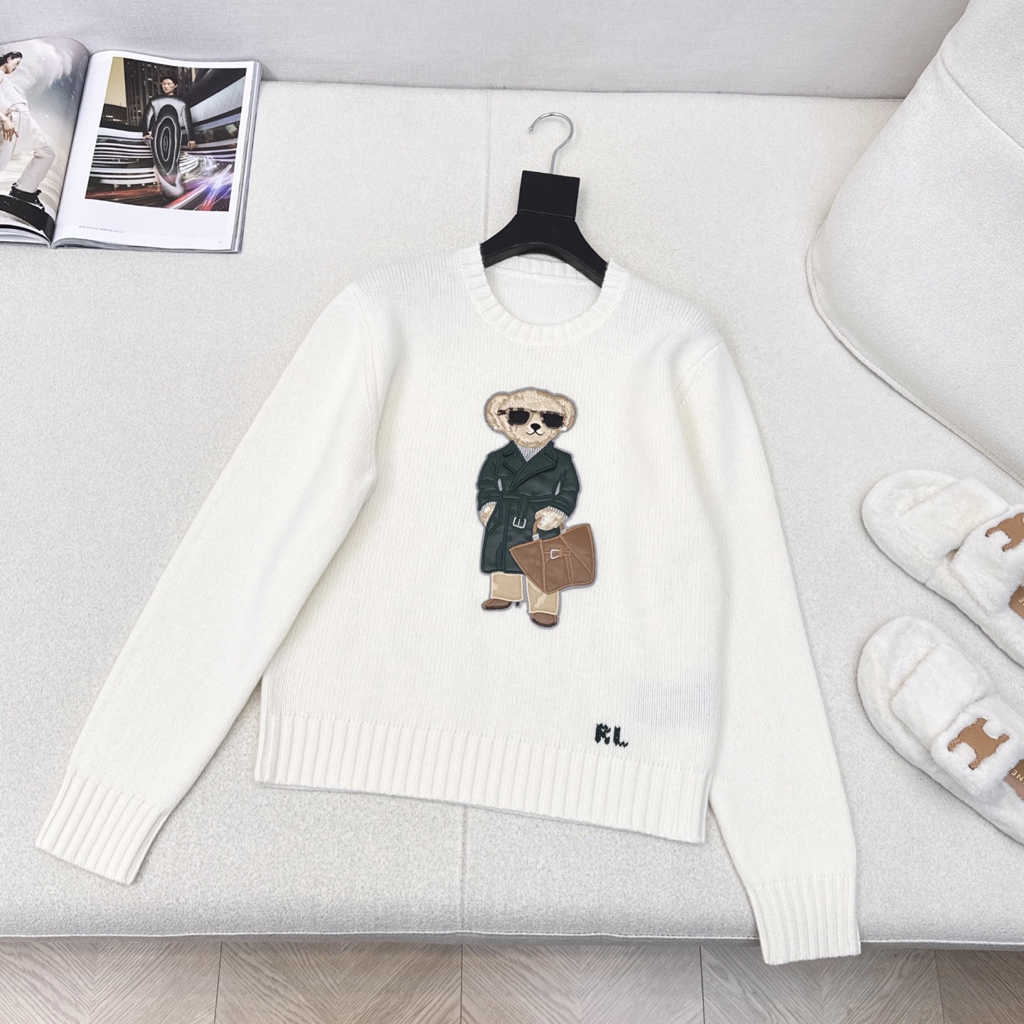 独家首发 RL 25Ss————秋冬最新款穿绿色皮风衣的小熊毛衣 🤍美式穿搭 品质控必入 认准我家进口9