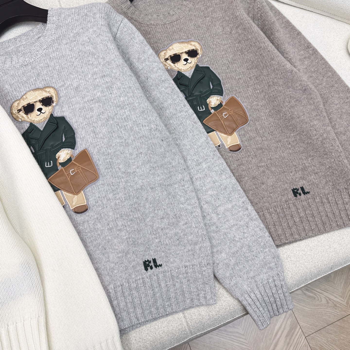 独家首发 RL 25Ss————秋冬最新款穿绿色皮风衣的小熊毛衣 🤍美式穿搭 品质控必入 认准我家进口9