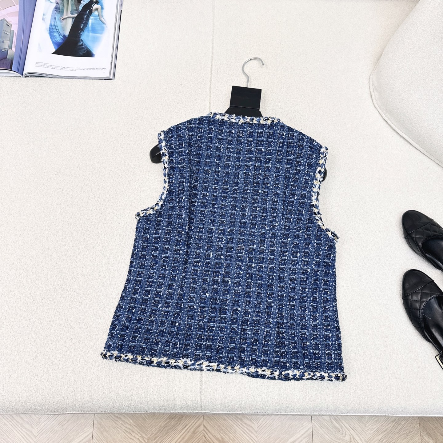 特价🉐️ ❗️现货齐码❗️不退不换❗️C家 25Ss————早秋最新款重工软粗花呢两件套🩵走秀同款小短款