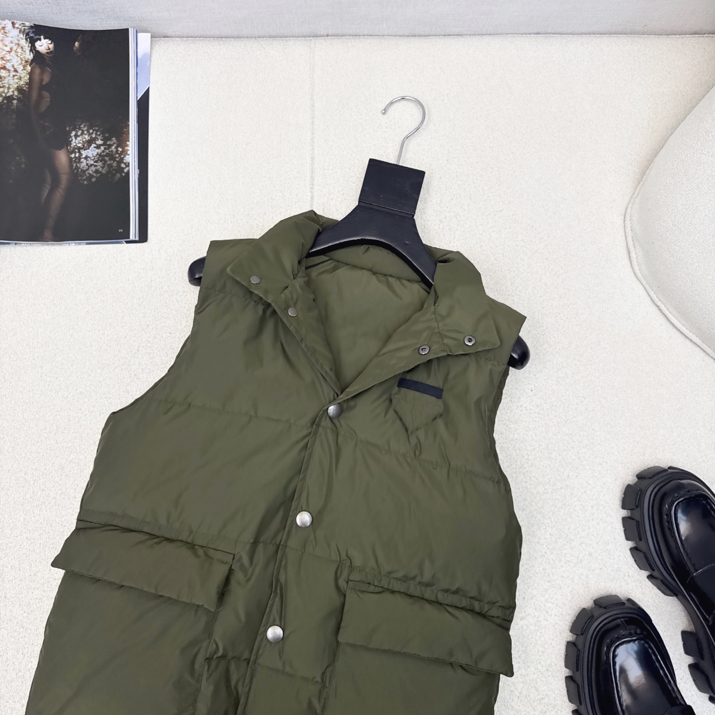 原单品质 PD 25Ss———秋冬最新款立领工装羽绒服马甲 💚男女同款 经典H版型 出镜率和实穿率满分 