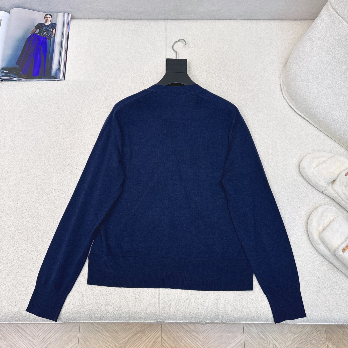 高智感老钱风穿搭 lp🆕 25Ss———早秋最新款高级感印花拼接V领开衫🖤最新精致图案 优雅温柔极致的调