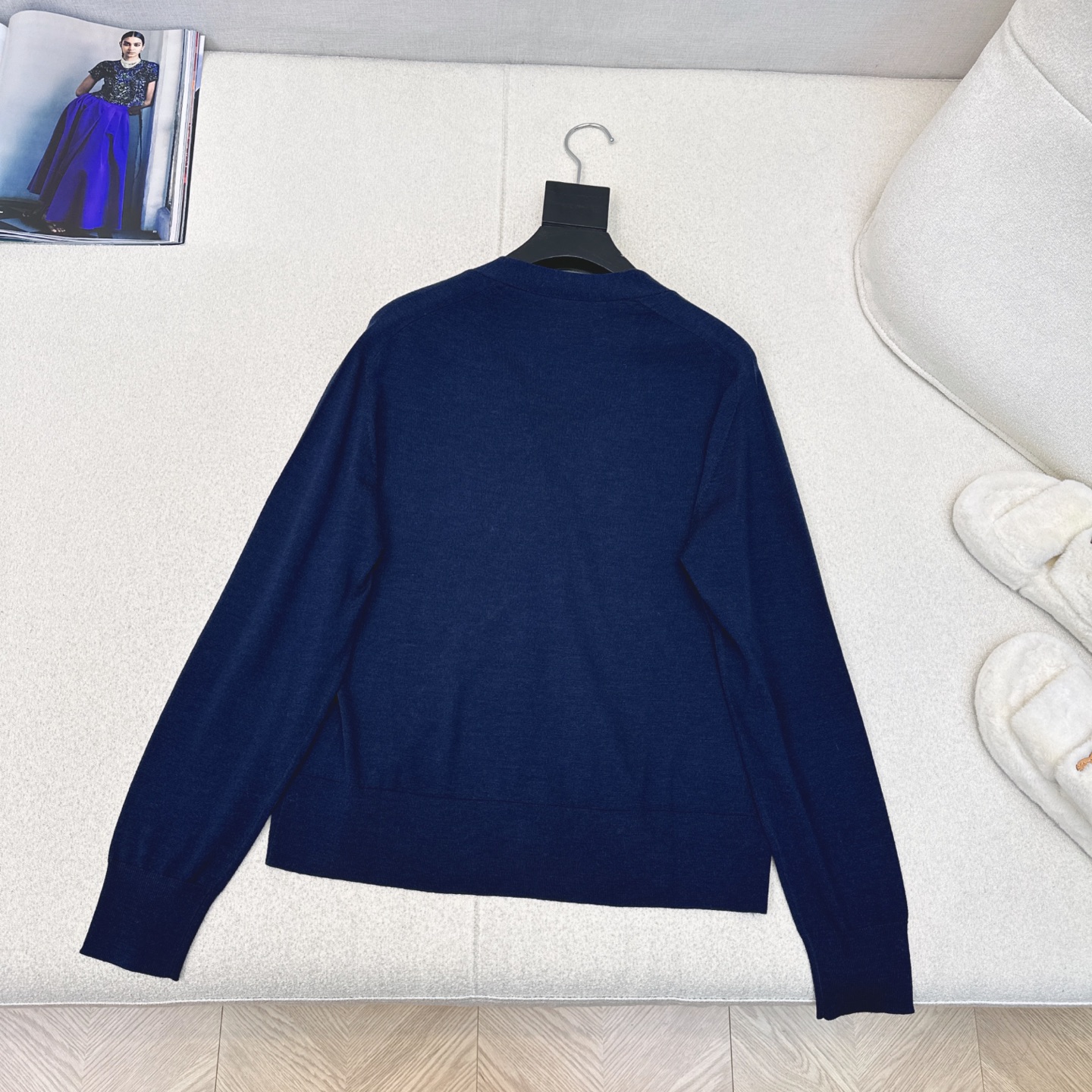 高智感老钱风穿搭 lp🆕 25Ss———早秋最新款高级感印花拼接V领开衫🖤七夕限定复古田园繁花精致图案 