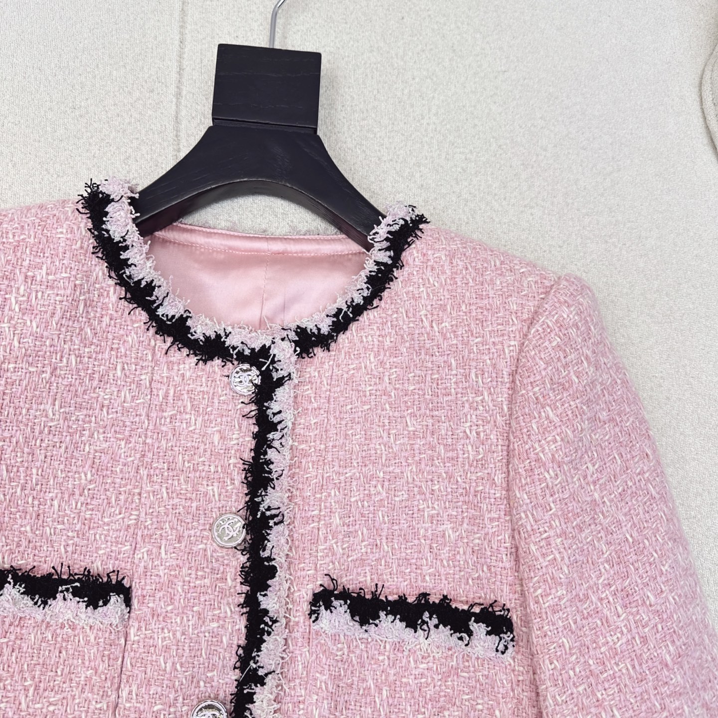 Elegant Tweed Jacket with Braided Trim, Designer Inspired, Perfect for Fall 5 i1756456856048 4213 0 3