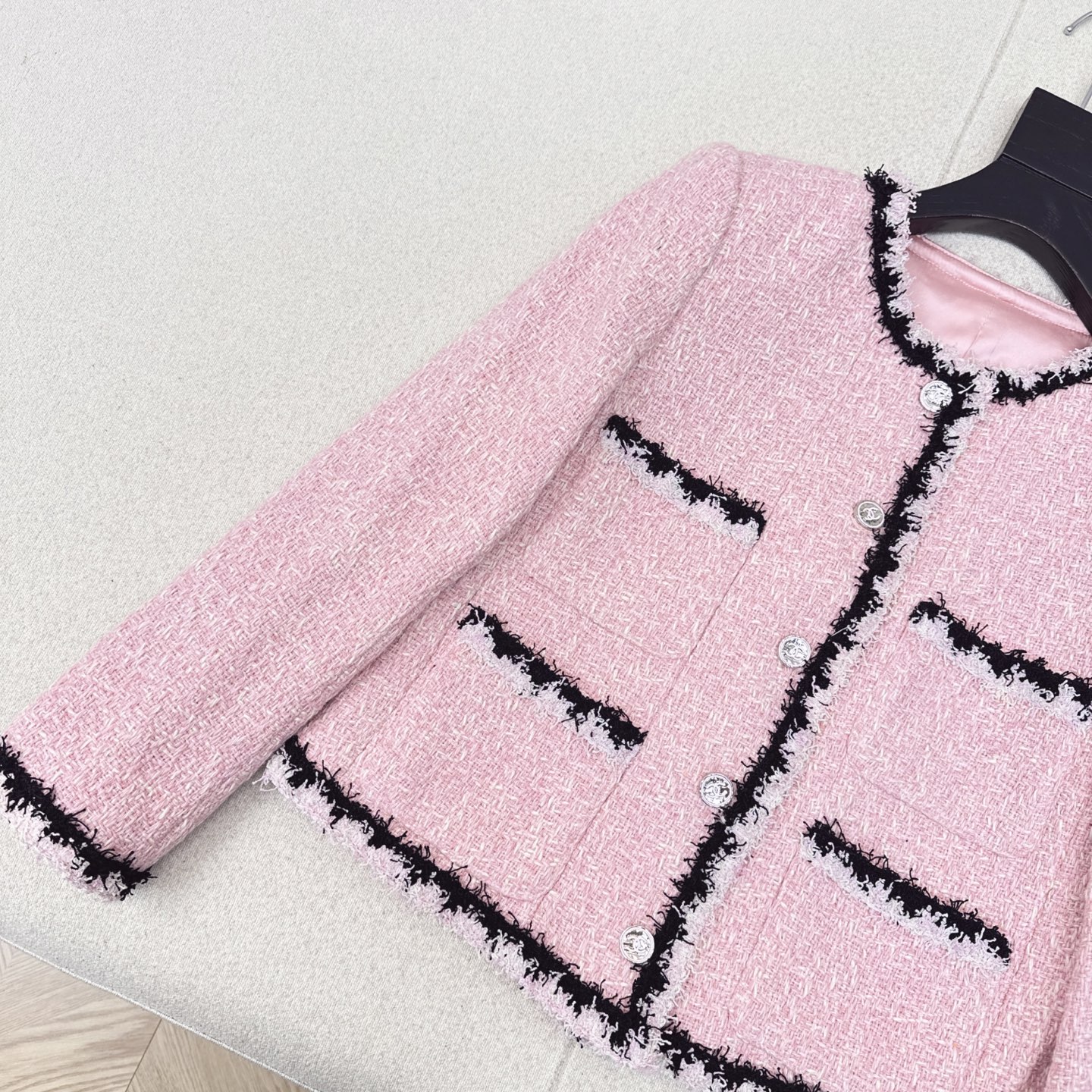 Elegant Tweed Jacket with Braided Trim, Designer Inspired, Perfect for Fall 6 i1756456856099 7112 0 4
