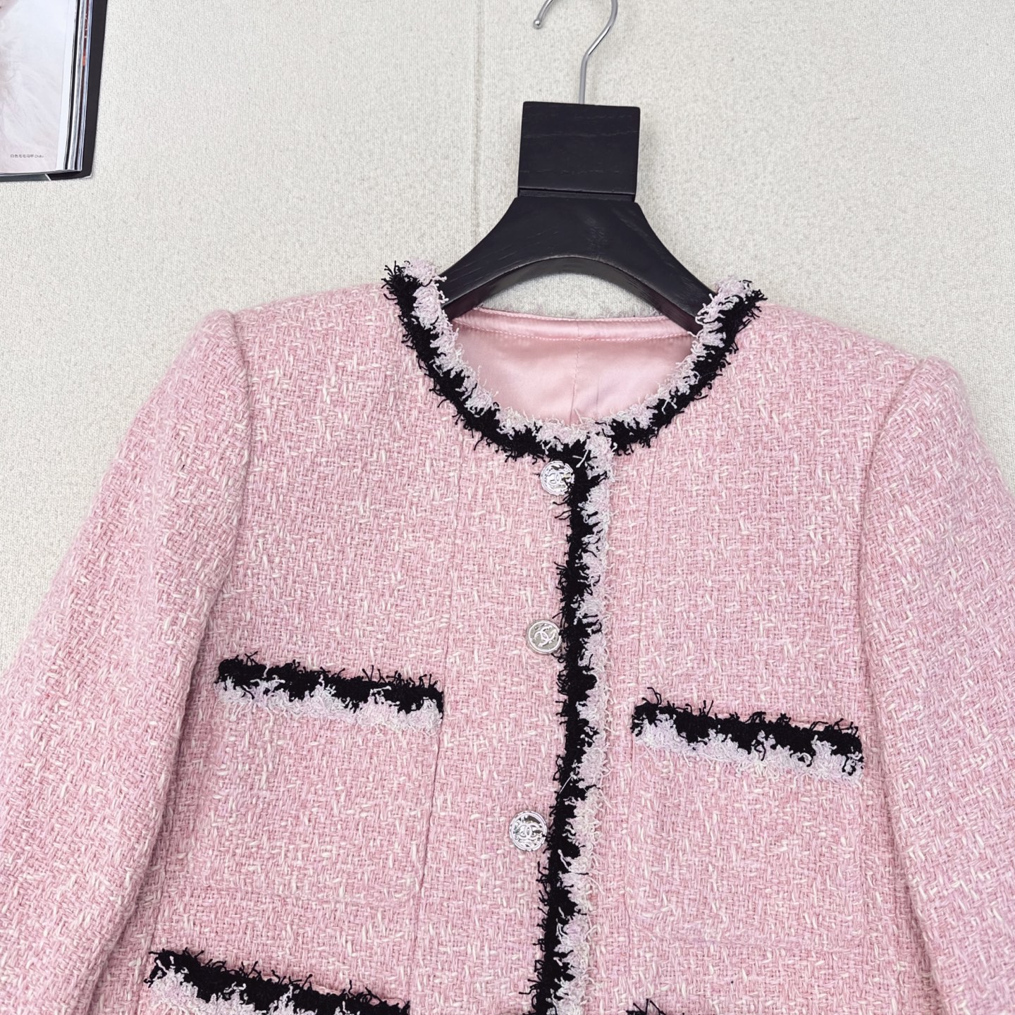 Elegant Tweed Jacket with Braided Trim, Designer Inspired, Perfect for Fall 4 i1756456857180 50 0 2