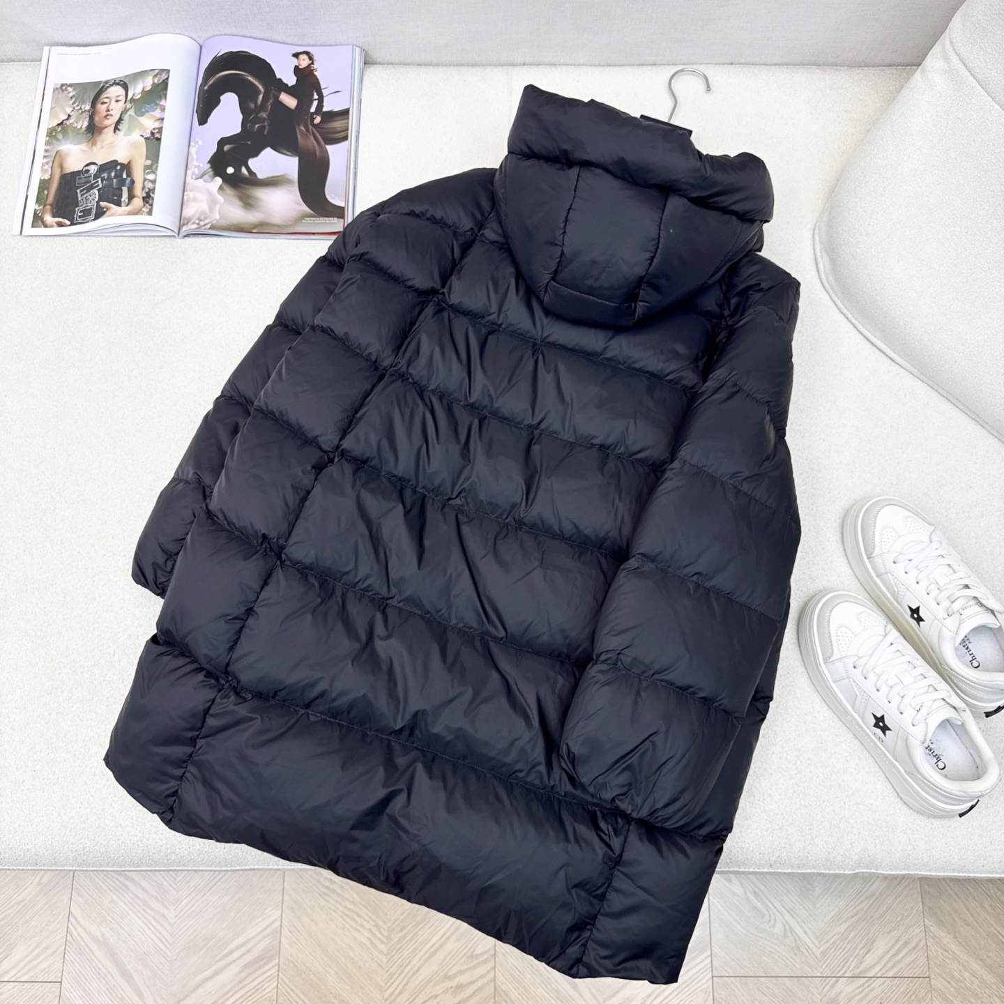 独家首发 原单品质 Max 25Ss———秋冬最新款简约连帽中长款羽绒服🖤经典立体H版型剪裁 经典时髦又