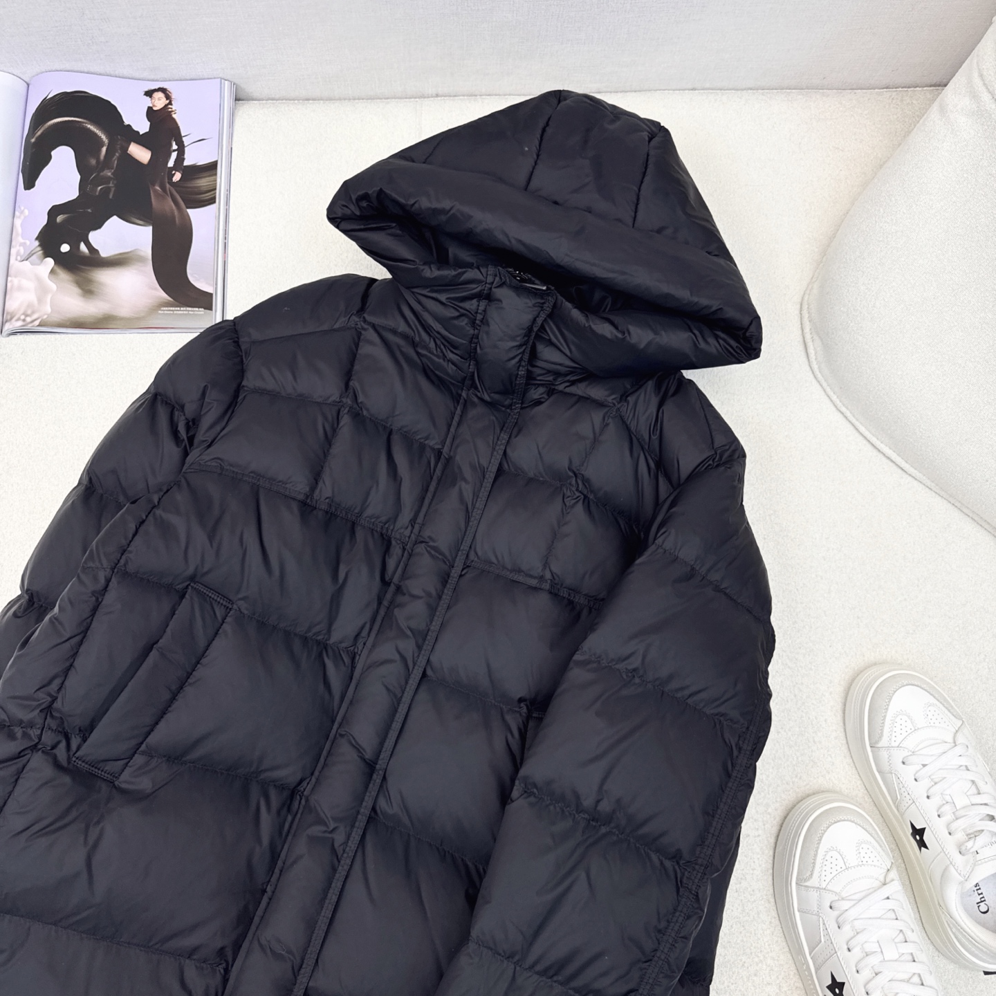 独家首发 原单品质 Max 25Ss———秋冬最新款简约连帽中长款羽绒服🖤经典立体H版型剪裁 经典时髦又