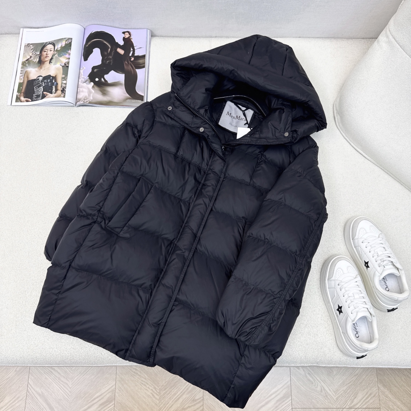 独家首发 原单品质 Max 25Ss———秋冬最新款简约连帽中长款羽绒服🖤经典立体H版型剪裁 经典时髦又