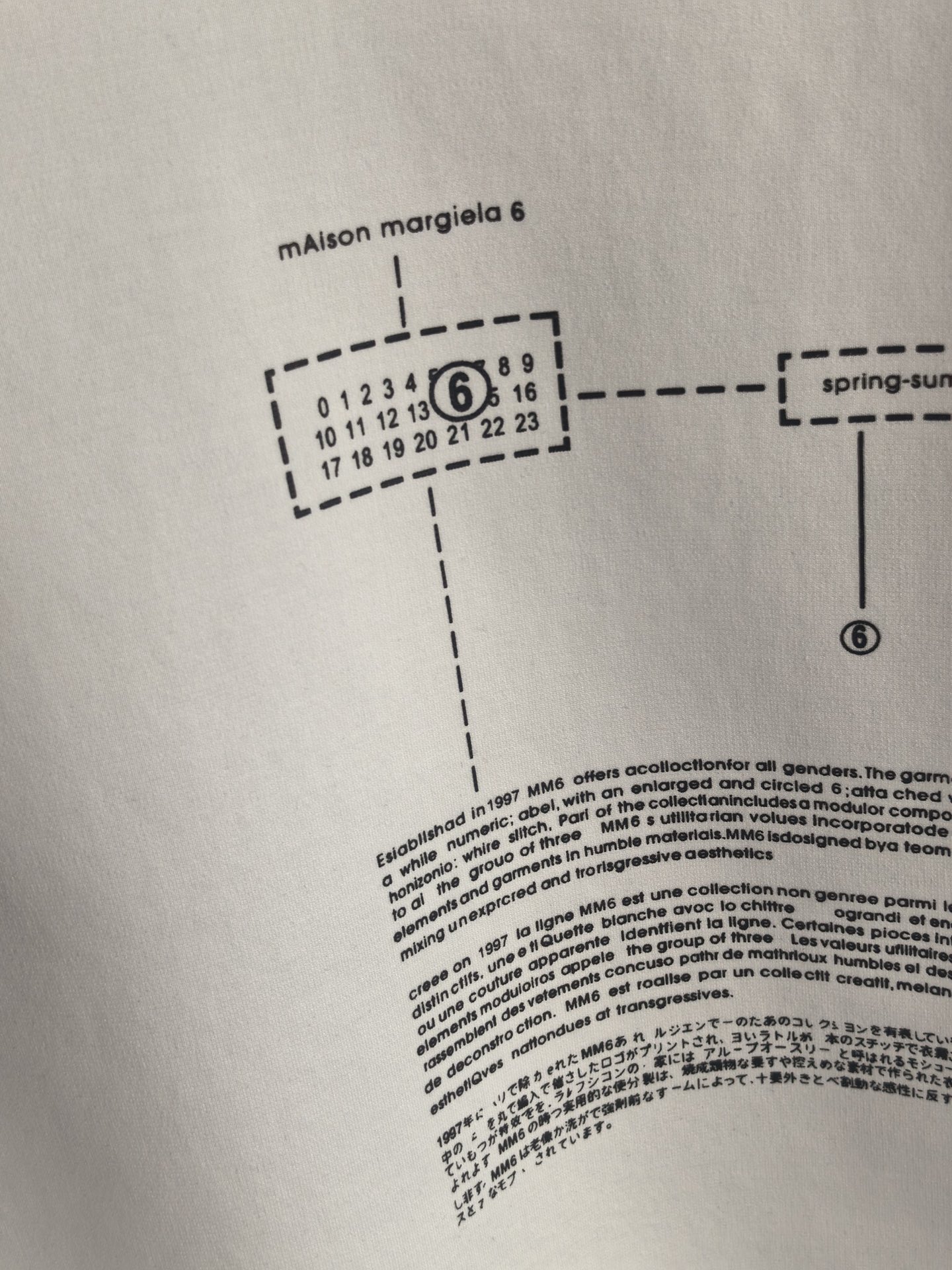 MM6，马吉拉2026印花双面布短袖，质感与设计的双重进阶，甄选高支双面布面料，采用双股织造工艺，一面细
