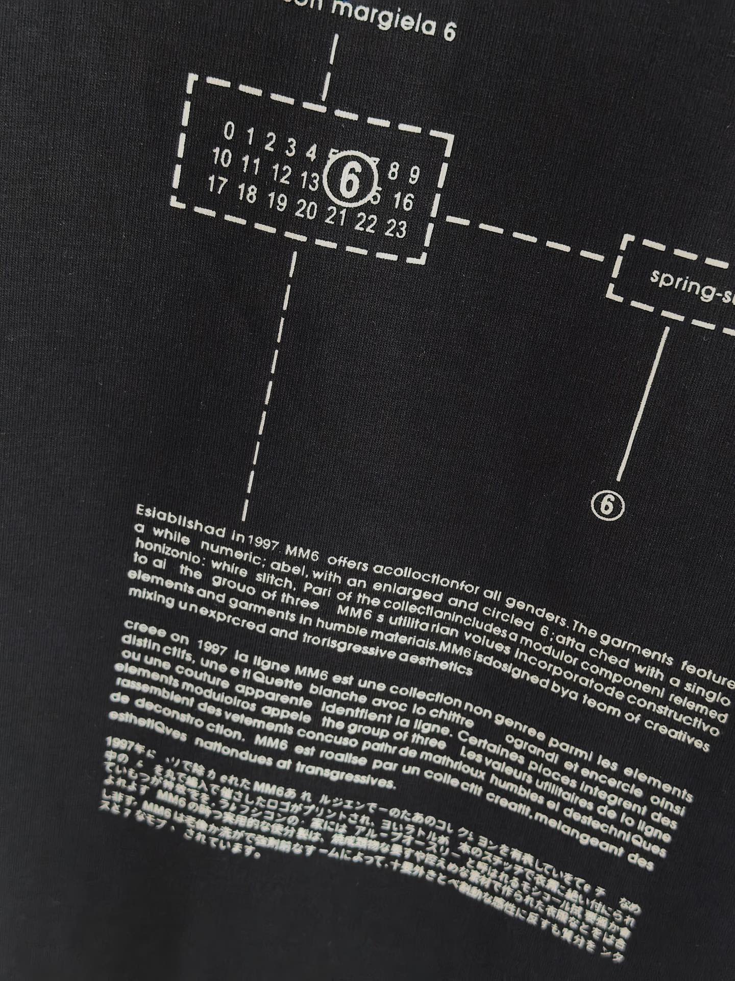 MM6 马吉拉2026印花双面布短袖，质感与设计的双重进阶，甄选高支双面布面料，采用双股织造工艺，一面细