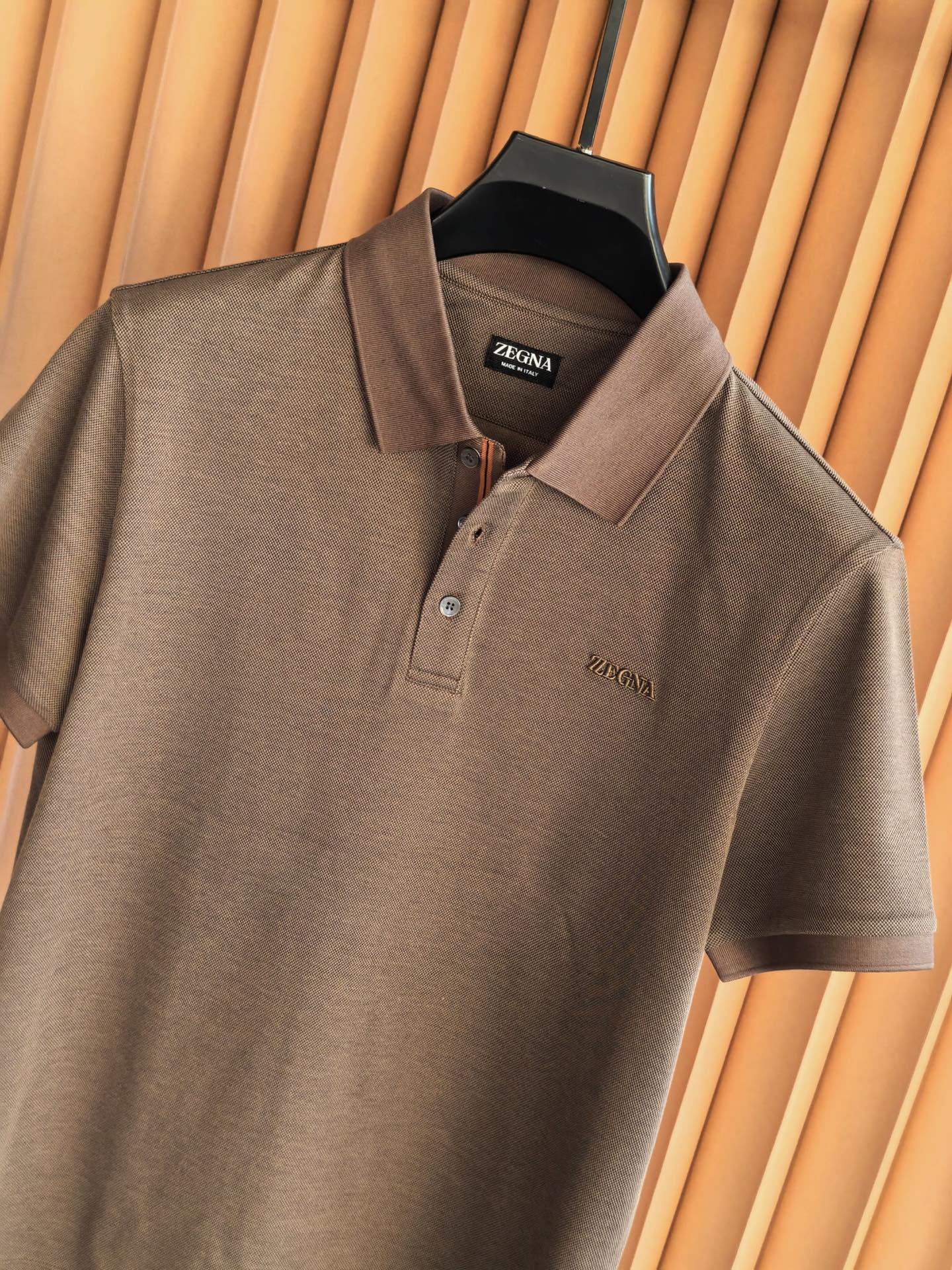 ZEGNA 2026新款羊毛双面珠地Polo衫，双面质感的高阶型格，采用羊毛双面珠地面料，正反双珠地织造