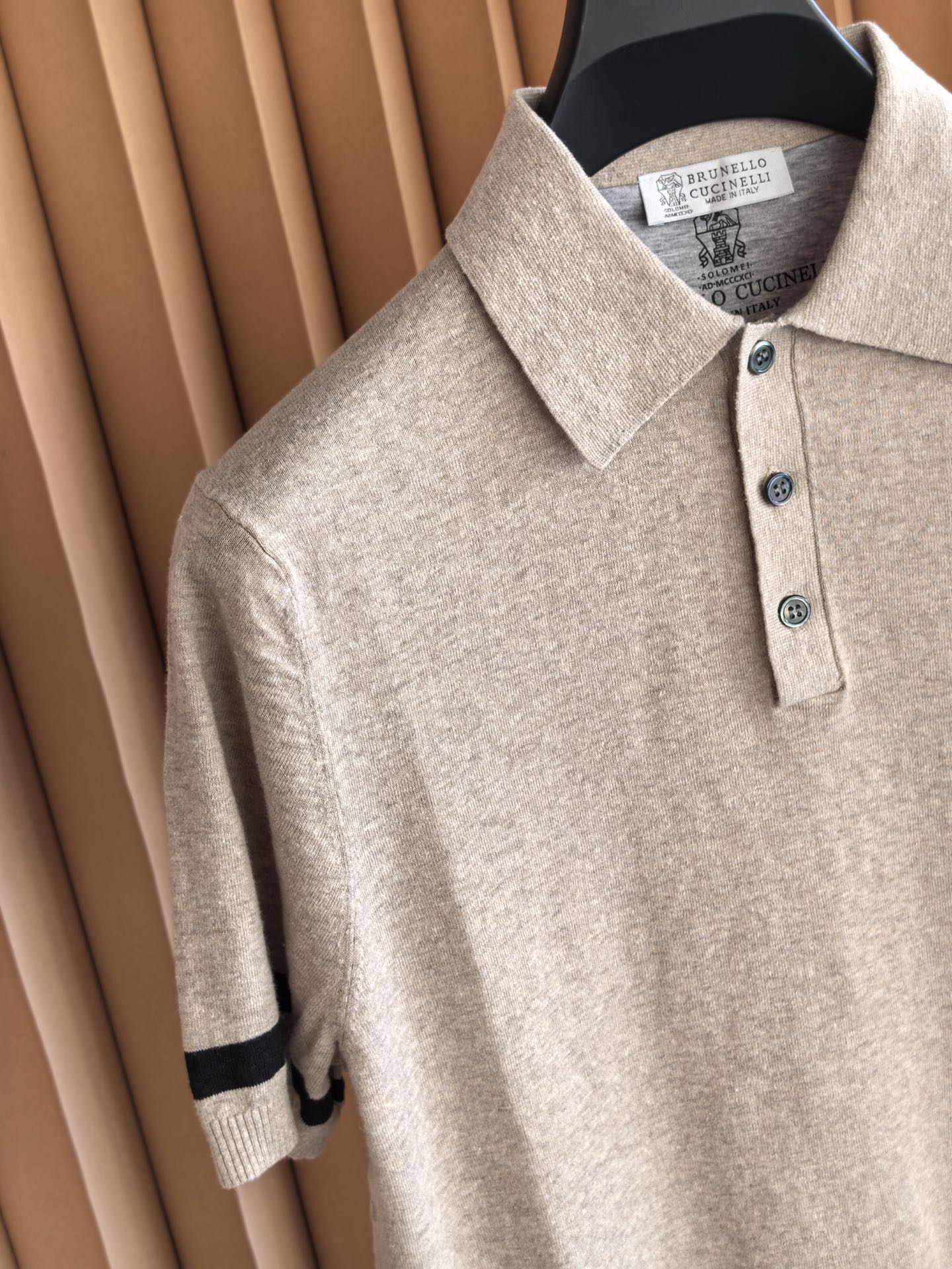 Brunello Cucinelli BC，2026新款男士高端棉麻羊毛混纺Polo衫棉麻羊毛交织｜解锁