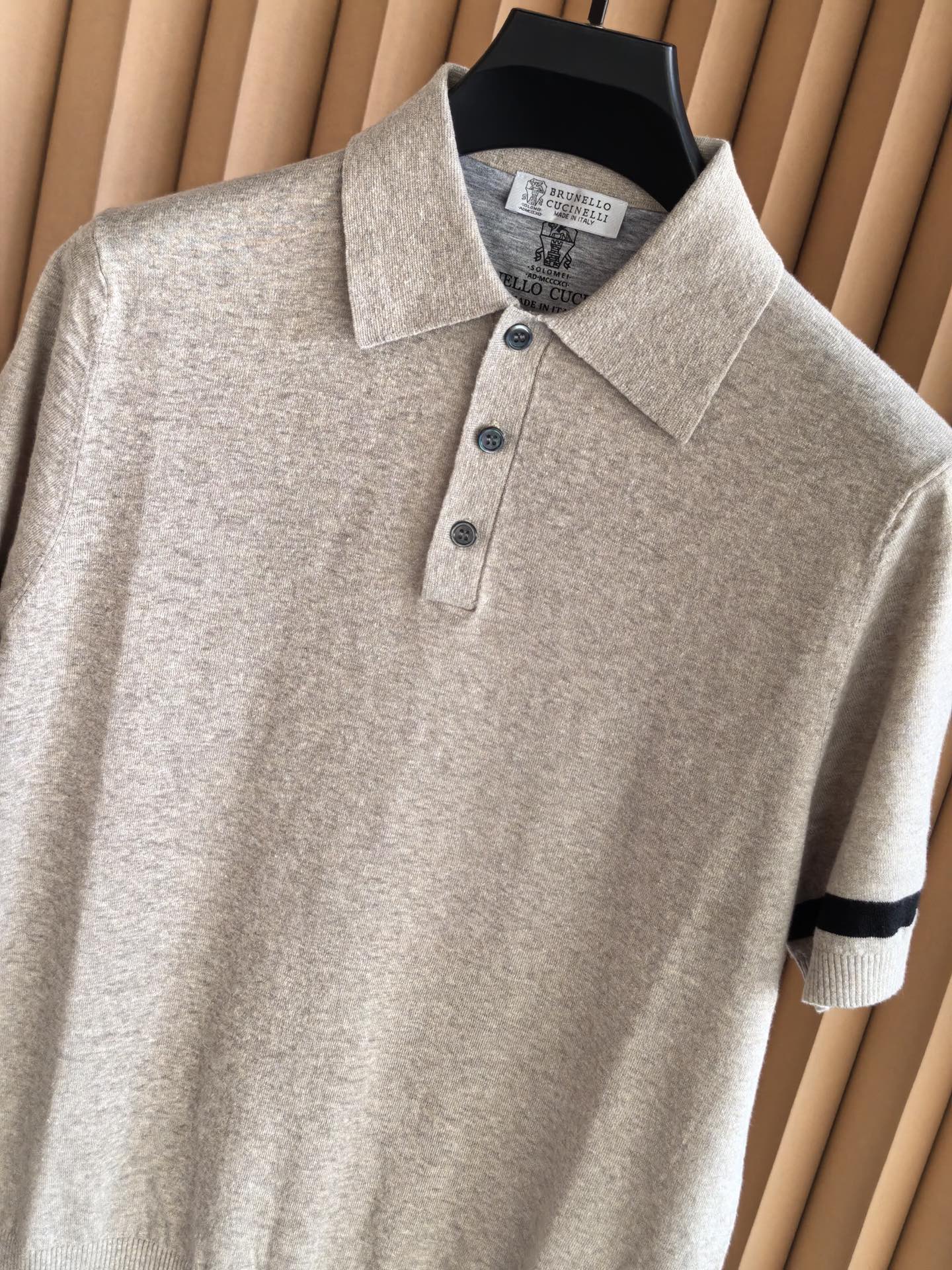 Brunello Cucinelli BC，2026新款男士高端棉麻羊毛混纺Polo衫棉麻羊毛交织｜解锁