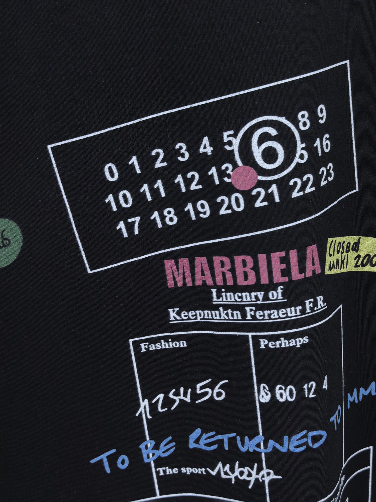 MM6，马吉拉2026新款印花双面布短袖T恤 甄选高支双面布面料，一面细腻亲肤，一面挺括有型，反复洗涤依