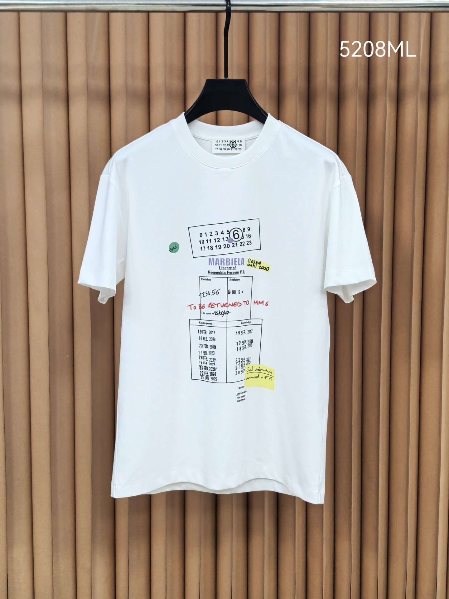 MM6，马吉拉2026新款印花双面布短袖T恤 甄选高支双面布面料，一面细腻亲肤，一面挺括有型，反复洗涤依