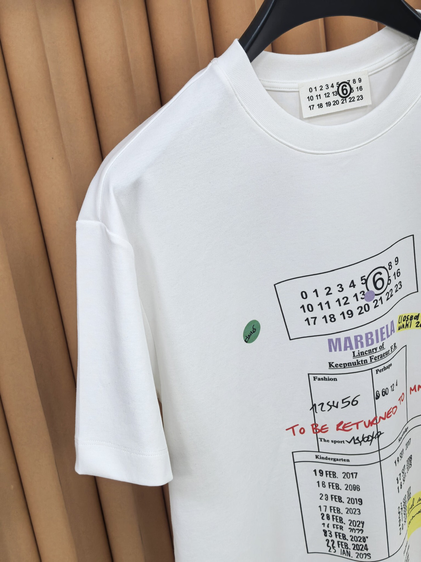 MM6，马吉拉2026新款印花双面布短袖T恤 甄选高支双面布面料，一面细腻亲肤，一面挺括有型，反复洗涤依