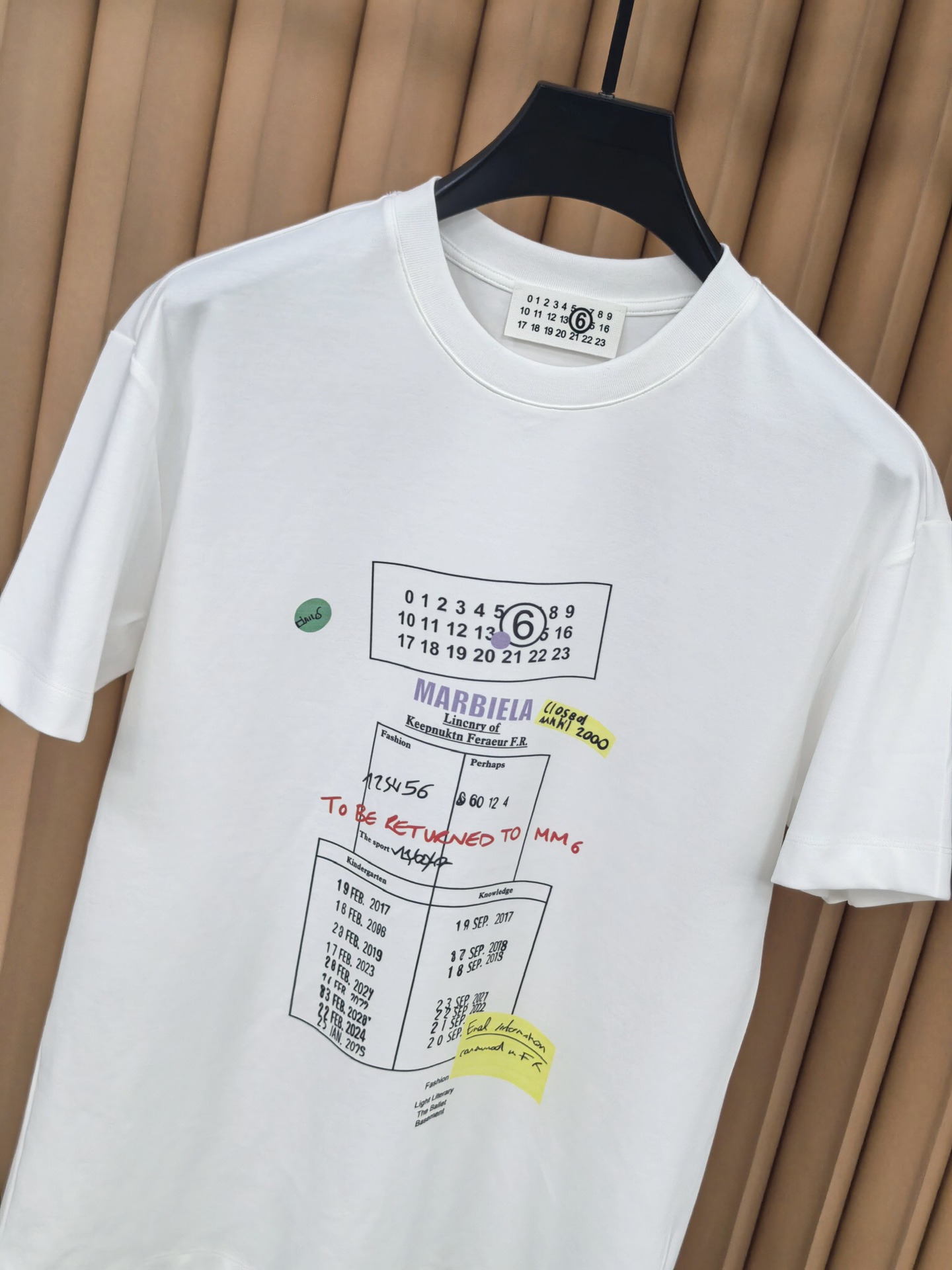 MM6，马吉拉2026新款印花双面布短袖T恤 甄选高支双面布面料，一面细腻亲肤，一面挺括有型，反复洗涤依