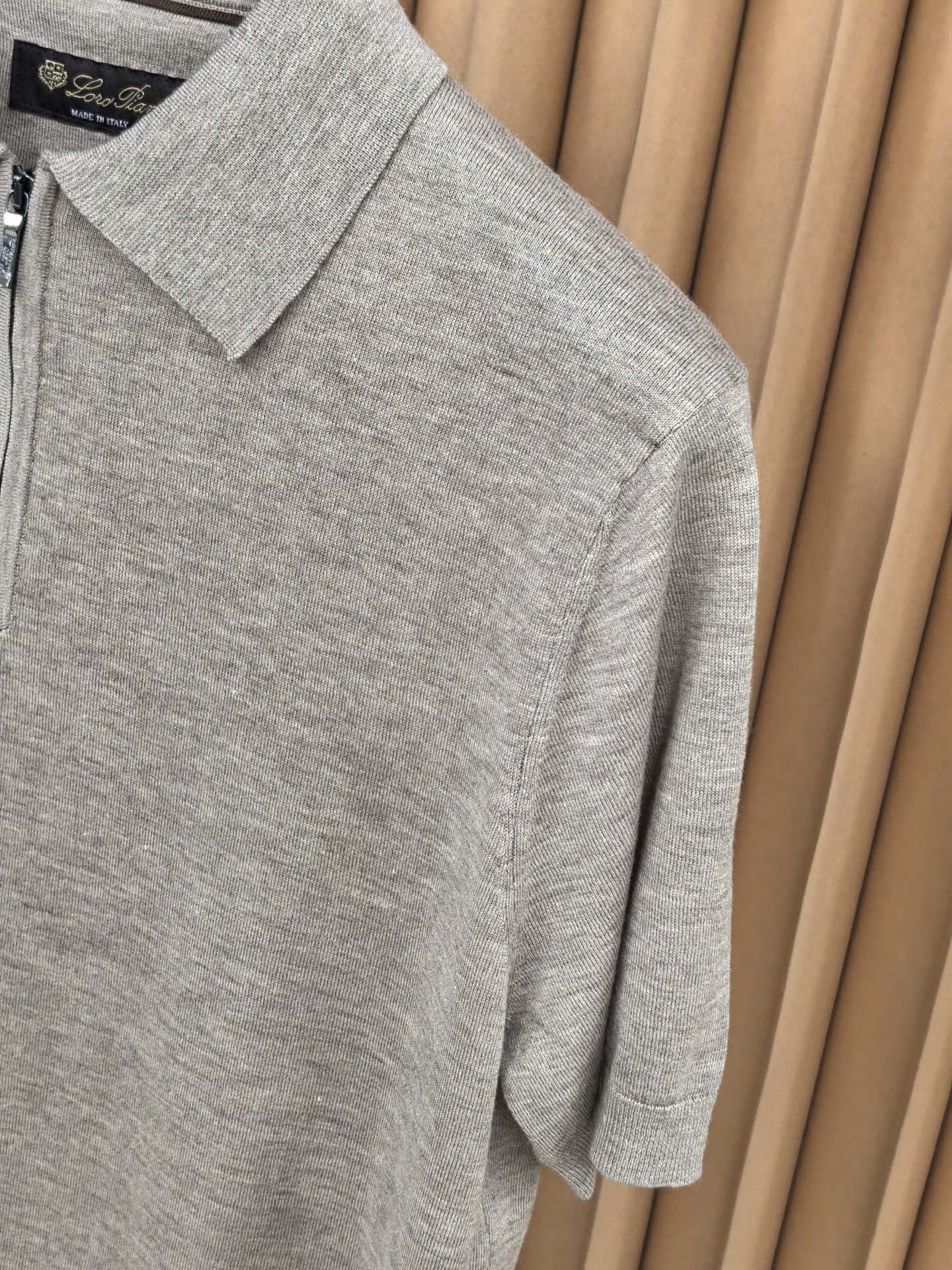 Lor* Pian* Loro Piana诺U翩雅2026新款天丝羊毛混纺Polo衫 甄选天丝羊毛混纺面