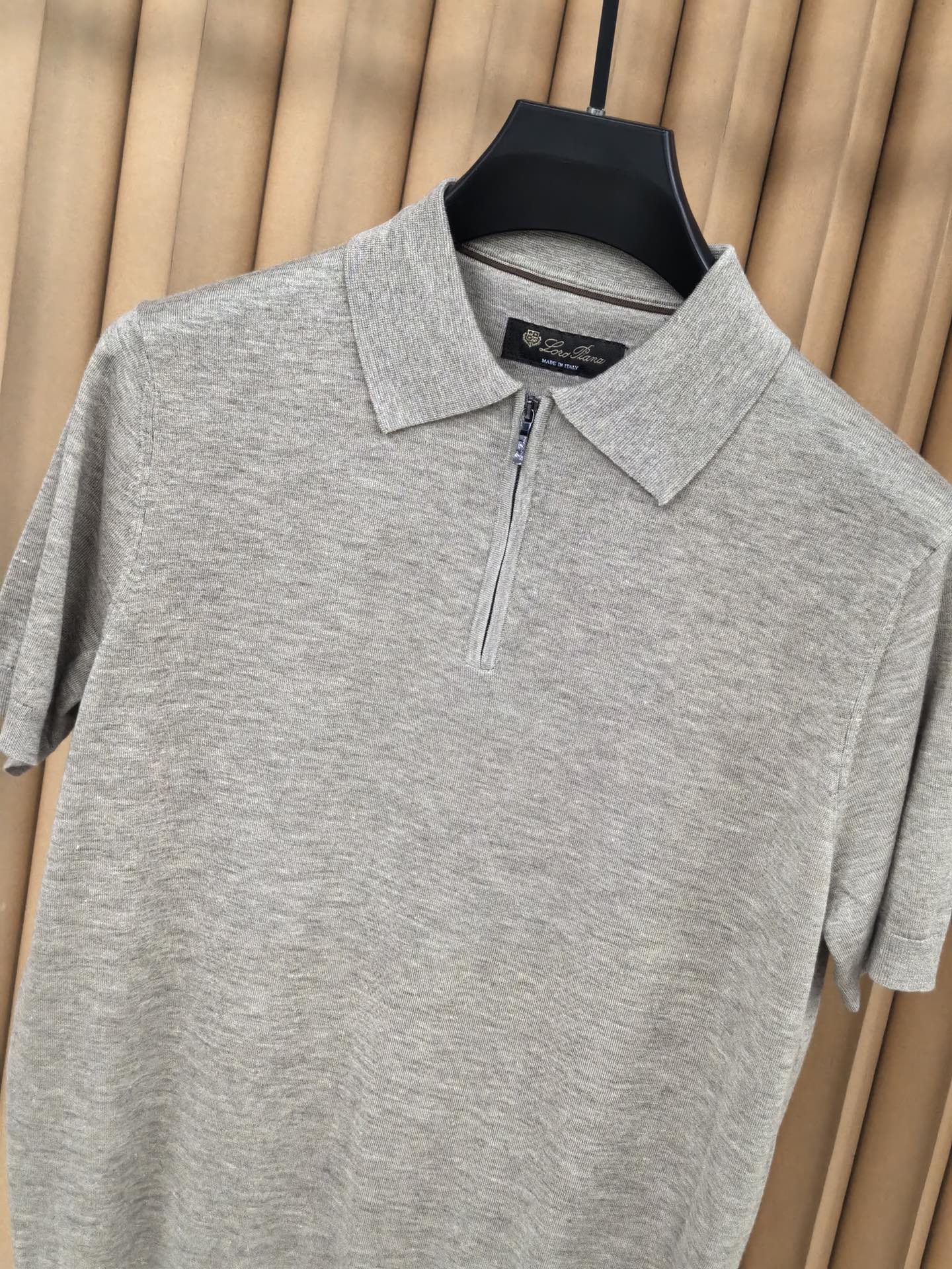 Lor* Pian* Loro Piana诺U翩雅2026新款天丝羊毛混纺Polo衫 甄选天丝羊毛混纺面