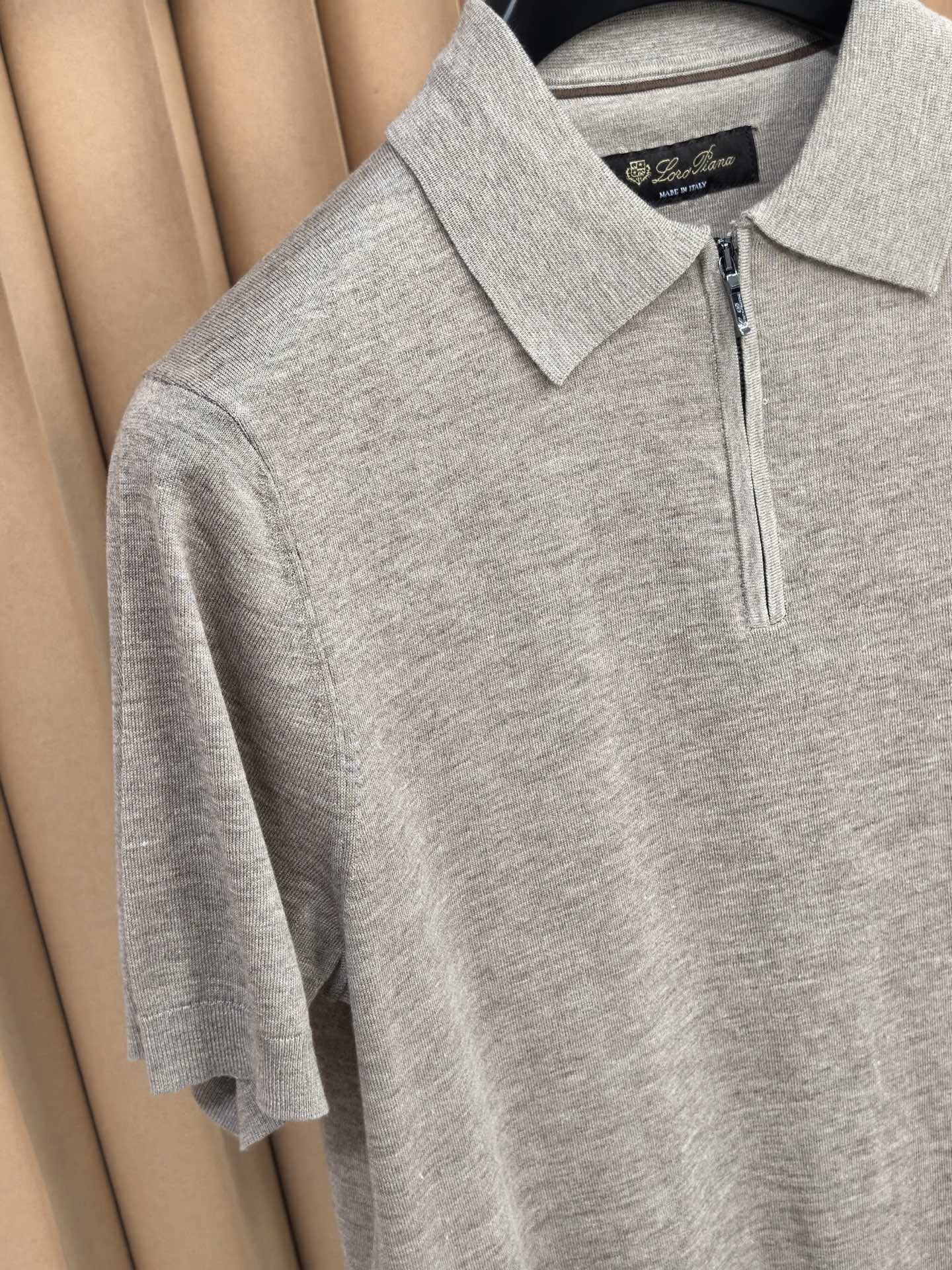 Lor* Pian* Loro Piana诺U翩雅2026新款天丝羊毛混纺Polo衫 甄选天丝羊毛混纺面