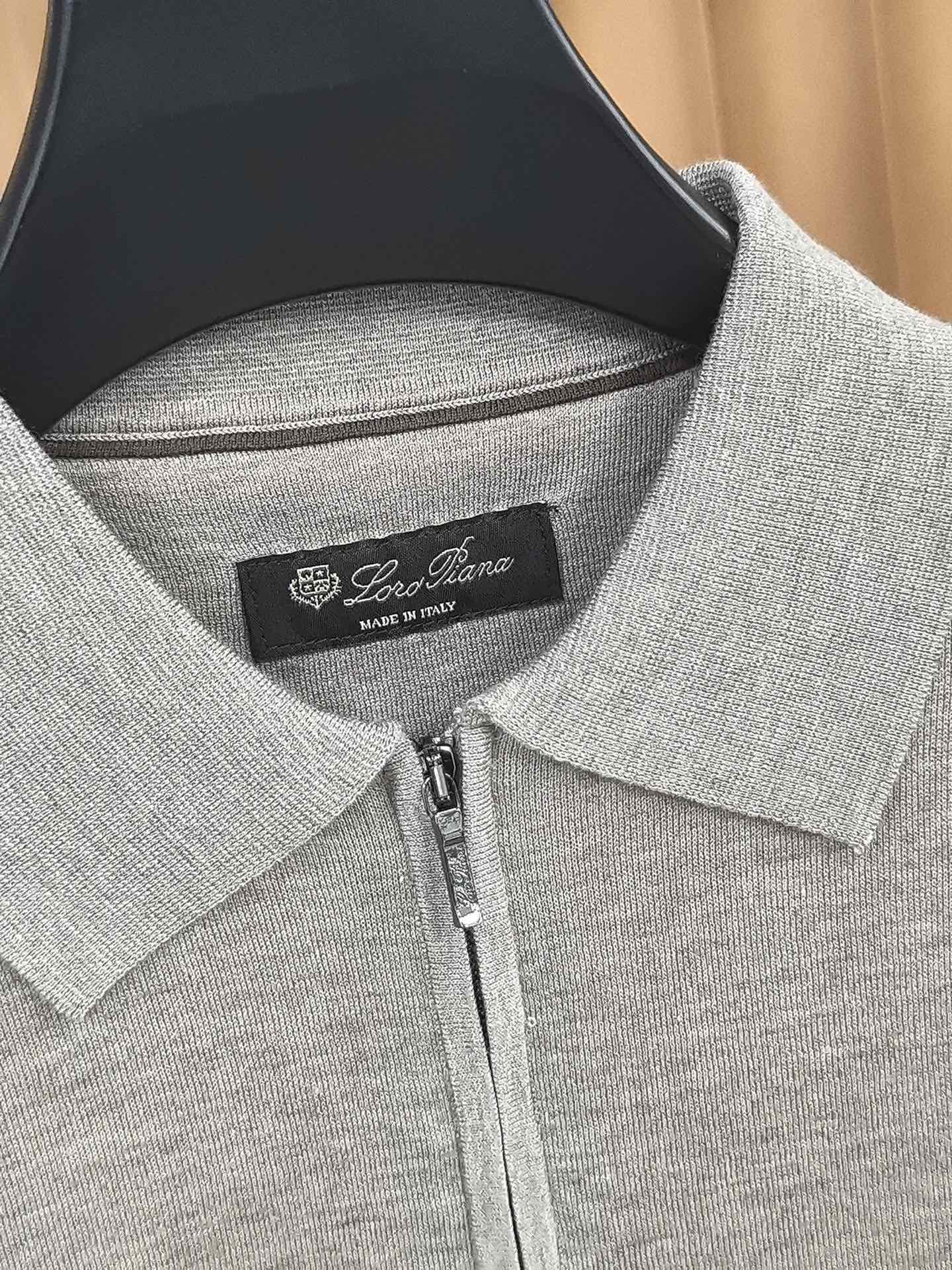 Lor* Pian* Loro Piana诺U翩雅2026新款天丝羊毛混纺Polo衫 甄选天丝羊毛混纺面