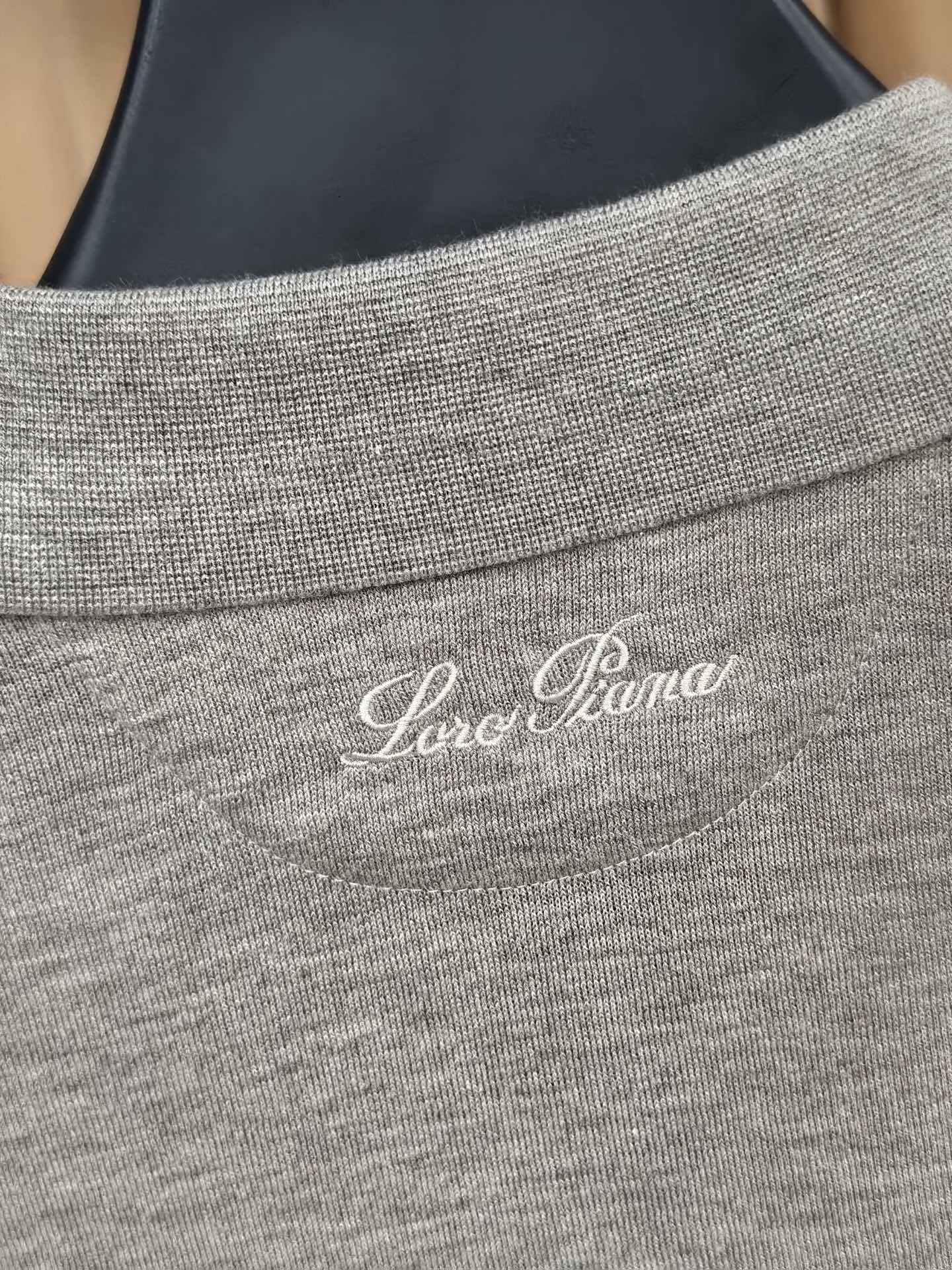 Lor* Pian* Loro Piana诺U翩雅2026新款天丝羊毛混纺Polo衫 甄选天丝羊毛混纺面