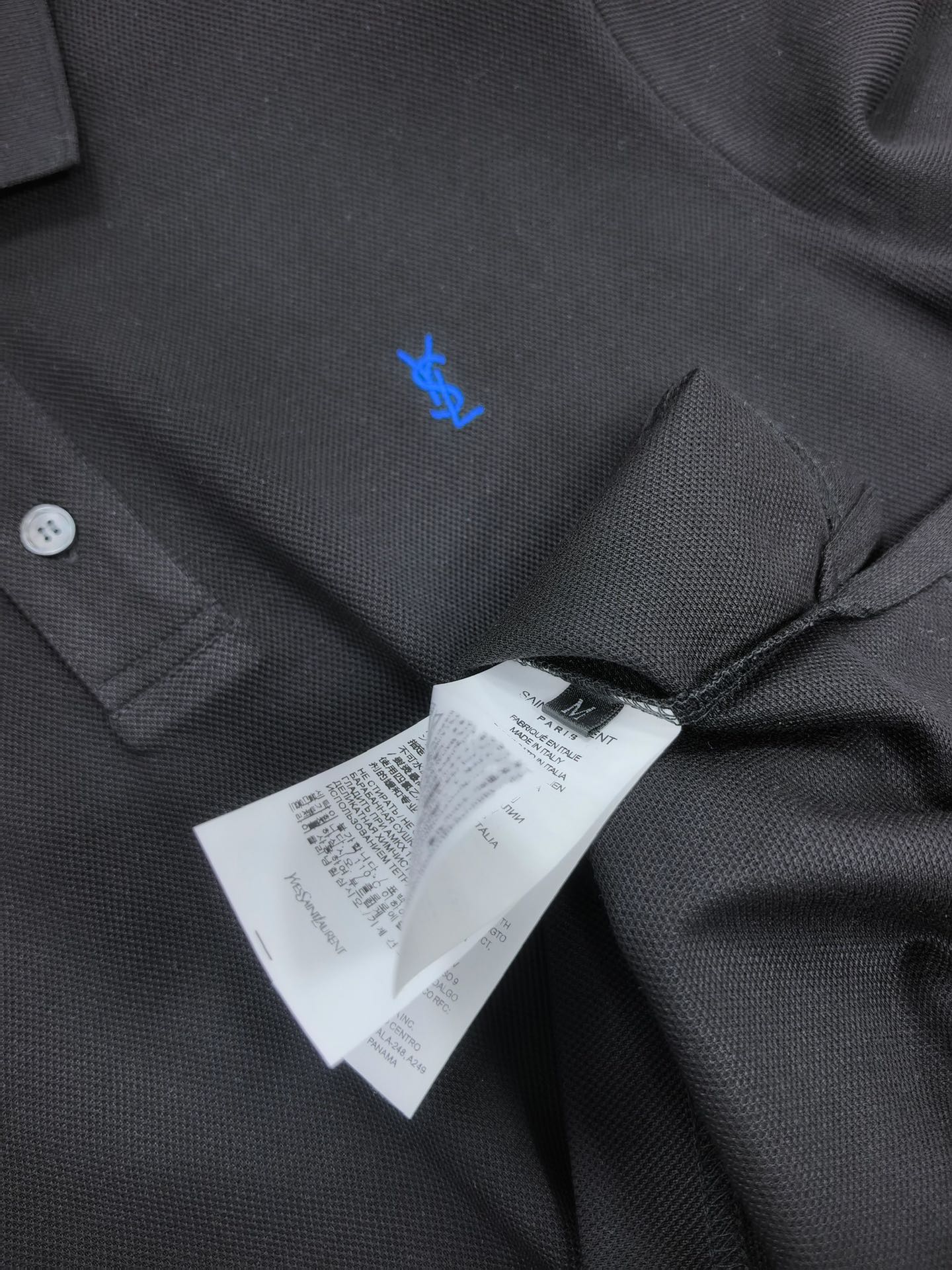 SAINT LAURENT 圣罗兰2026新款羊毛双面珠地POLO衫 甄选羊毛双面珠地面料，通过双面织法