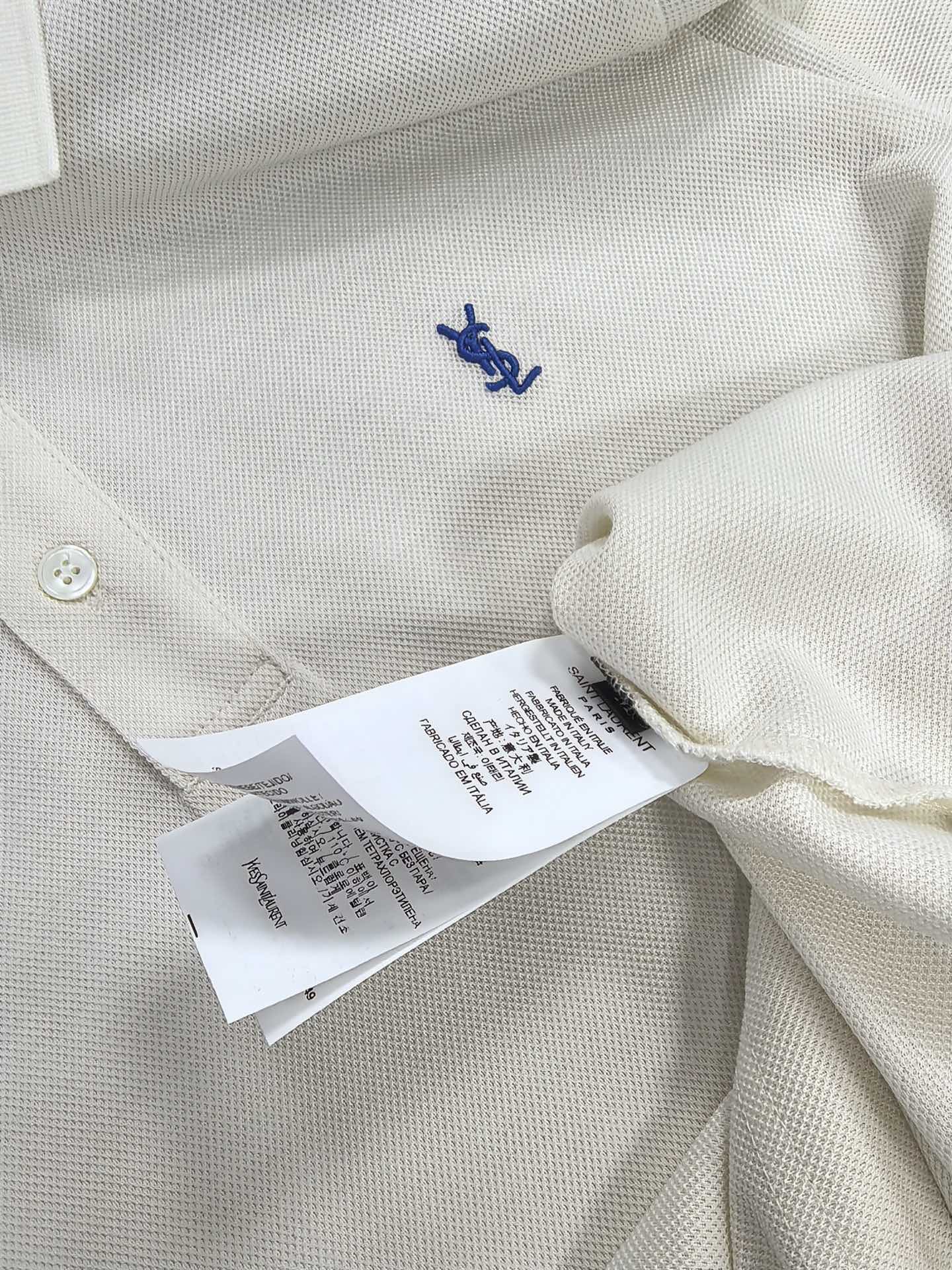 SAINT LAURENT 圣罗兰2026新款羊毛双面珠地POLO衫 甄选羊毛双面珠地面料，通过双面织法