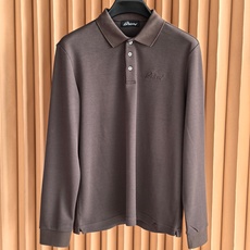 Brioni,布里奥尼2026新款桑蚕丝双面珠地长袖Polo 甄选高比例桑蚕丝+长绒棉做双面一体珠地网眼织造,区别普通单 Brioni,布里奥尼2026新款桑蚕丝双面珠地长袖Polo 甄选高比例桑蚕丝+长绒棉做双面一体珠地网眼织造,区别普通单