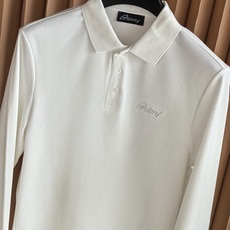 Brioni,布里奥尼2026新款桑蚕丝双面珠地长袖Polo 甄选高比例桑蚕丝+长绒棉做双面一体珠地网眼织造,区别普通单 Brioni,布里奥尼2026新款桑蚕丝双面珠地长袖Polo 甄选高比例桑蚕丝+长绒棉做双面一体珠地网眼织造,区别普通单