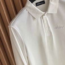 Brioni,布里奥尼2026新款桑蚕丝双面珠地长袖Polo 甄选高比例桑蚕丝+长绒棉做双面一体珠地网眼织造,区别普通单 Brioni,布里奥尼2026新款桑蚕丝双面珠地长袖Polo 甄选高比例桑蚕丝+长绒棉做双面一体珠地网眼织造,区别普通单