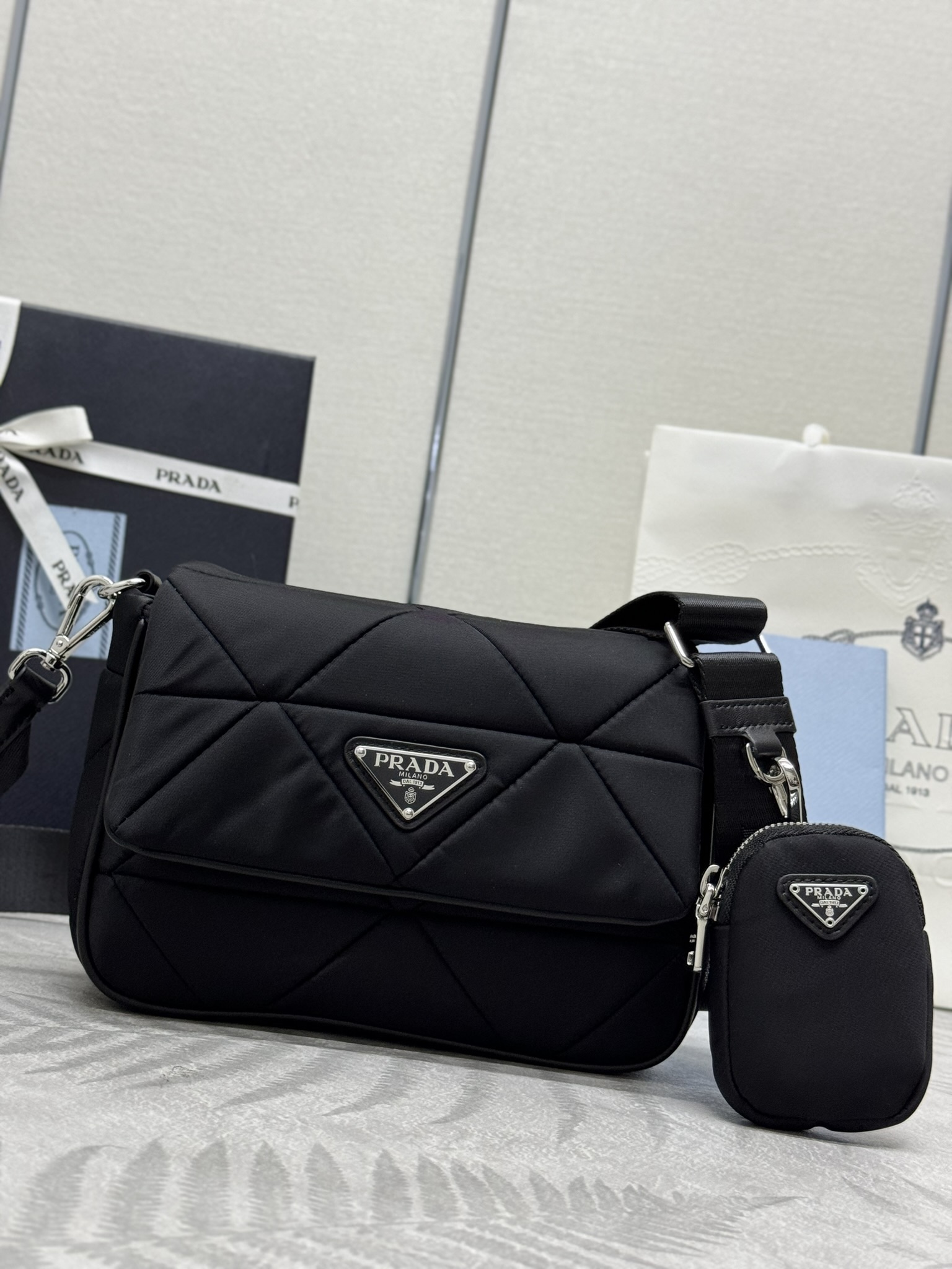 Bolso de nailon tres en uno, 🎉1BD292 negro