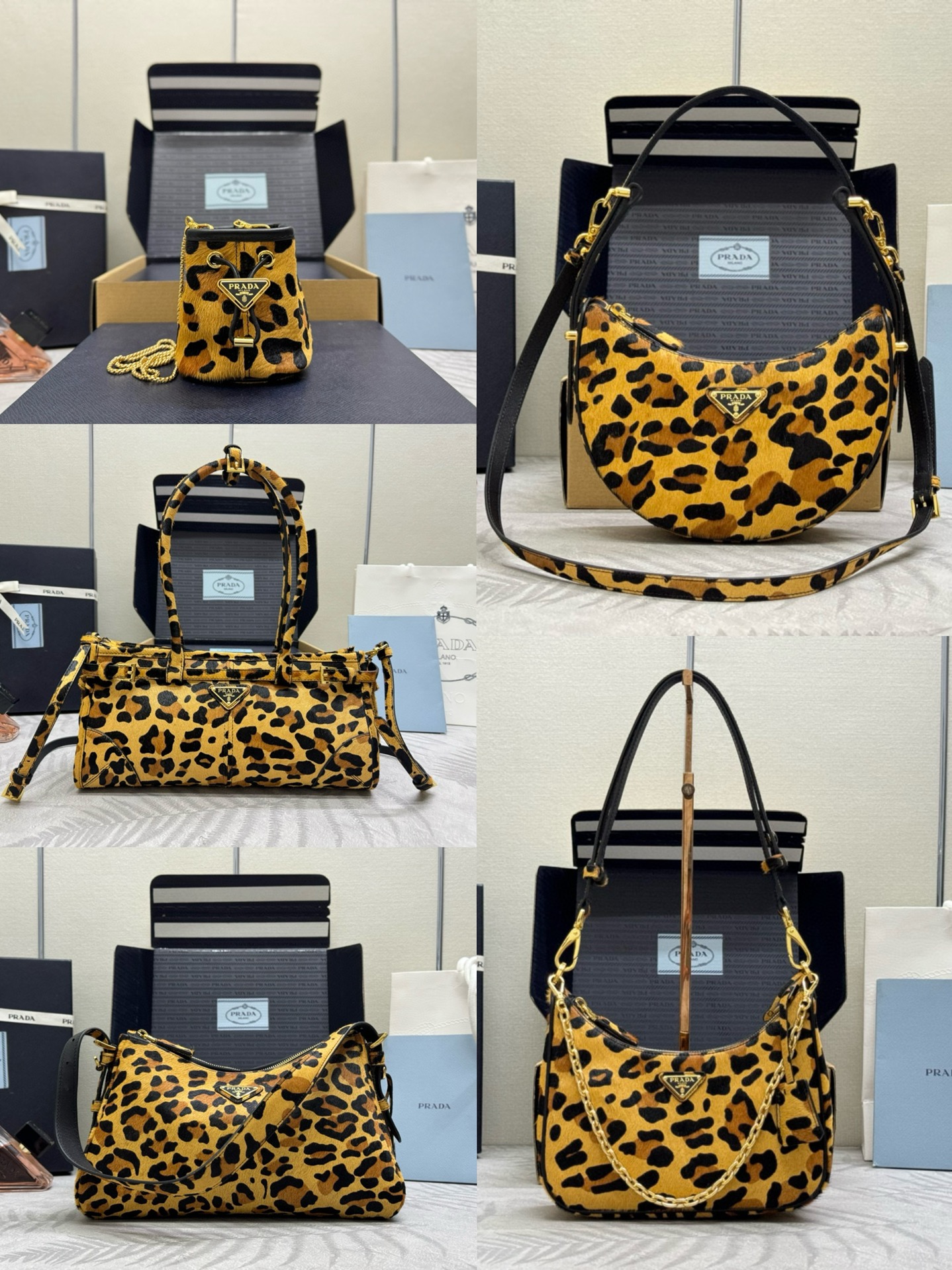 Autumn and winter leopard print hot-selling prada 25 new product debut