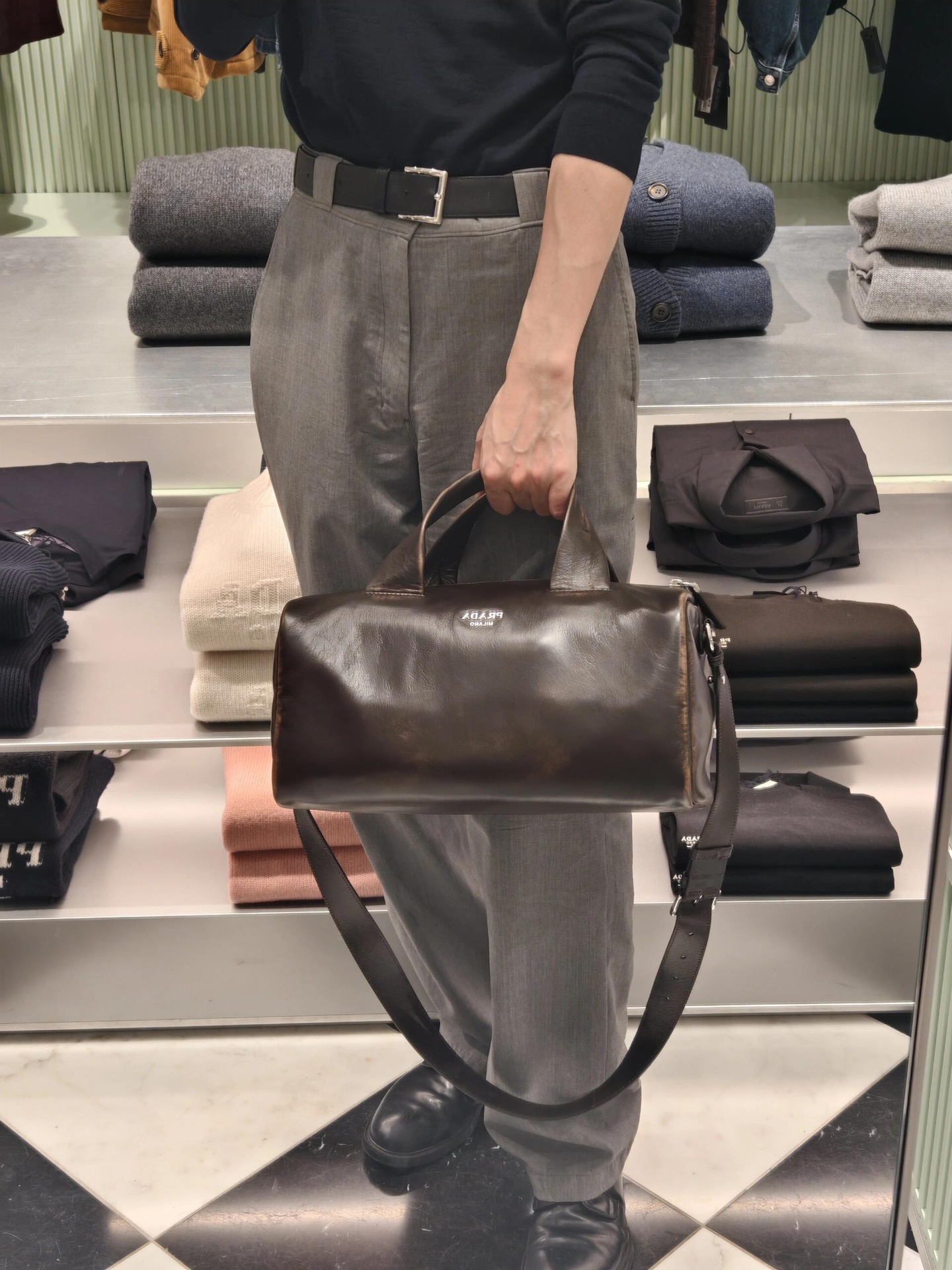 NO:390114,Old bowling, Prada [top original list], prada19860909做旧保龄球,普拉达【顶级原单】,prada,Bag