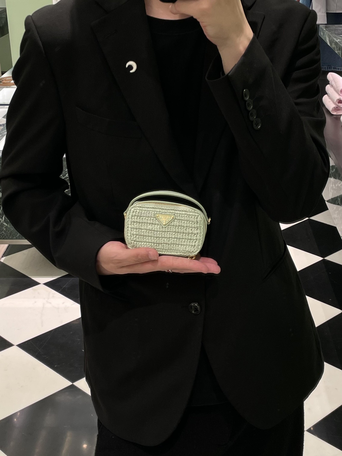 NO:386021,Mint green upper body picture, Prada [top original list], prada19860909薄荷绿上身图,普拉达【顶级原单】,prada,Bag