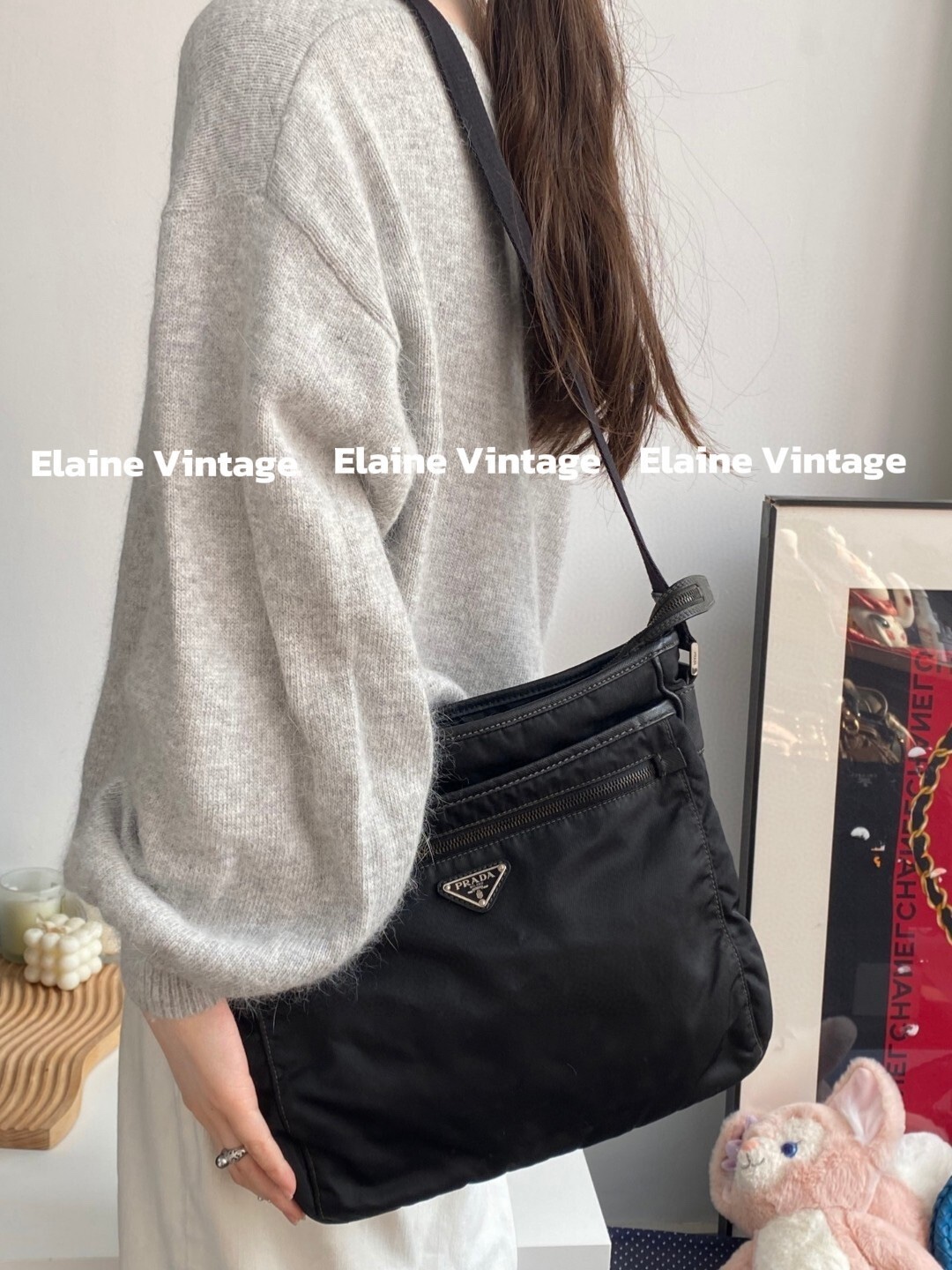 NO:386062,Postman bag upper body picture, Prada [top original list], prada19860909邮差包上身图,普拉达【顶级原单】,prada,Bag