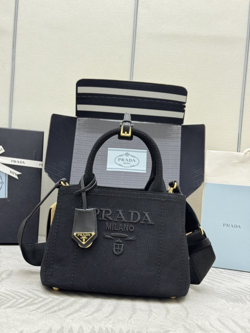 Prada Small Linen Garden Tote Bag - 1BG464 - A Timeless Fashion Statement
